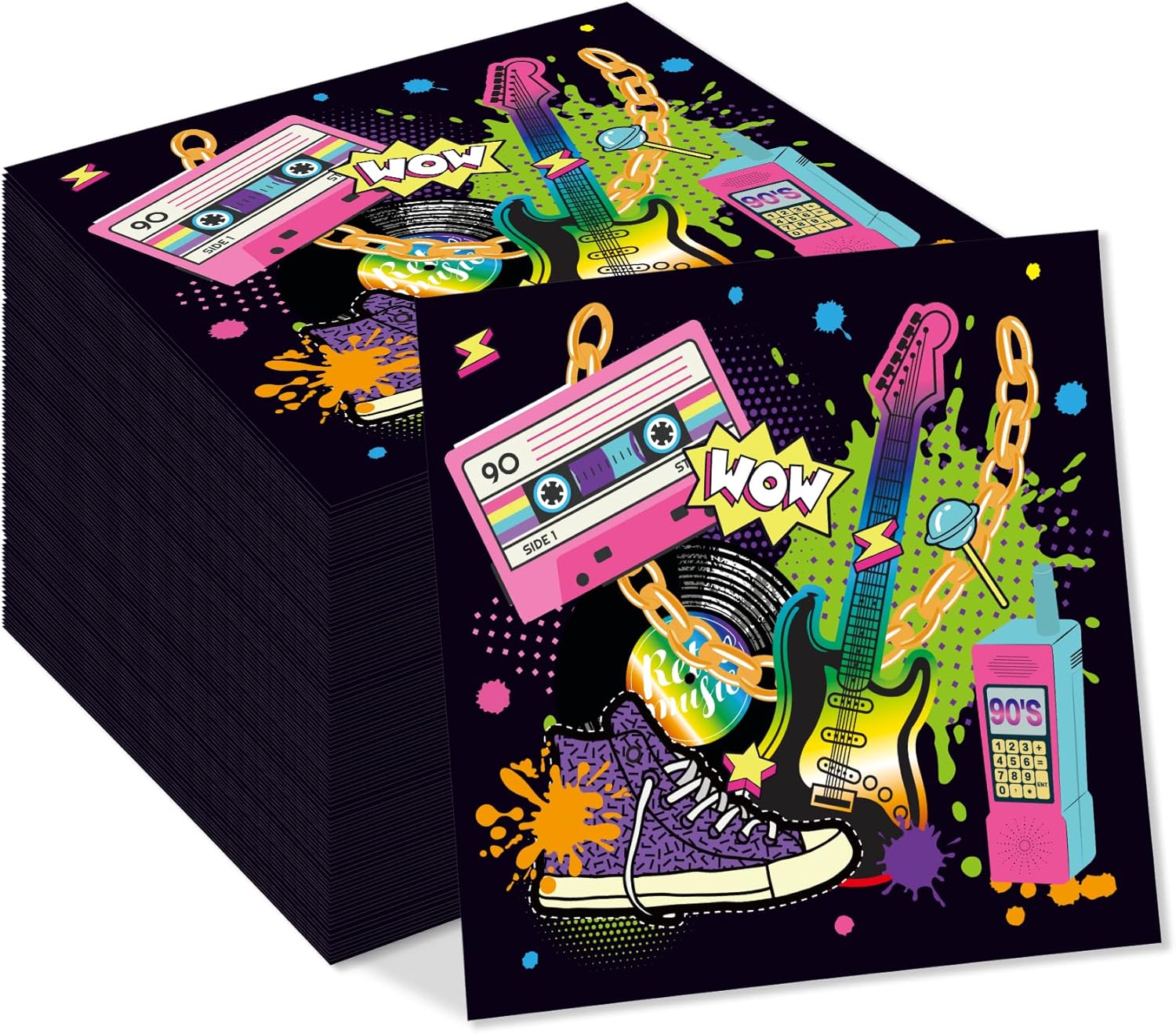40PCS Hip Hop Paper Napkins Set for Parties