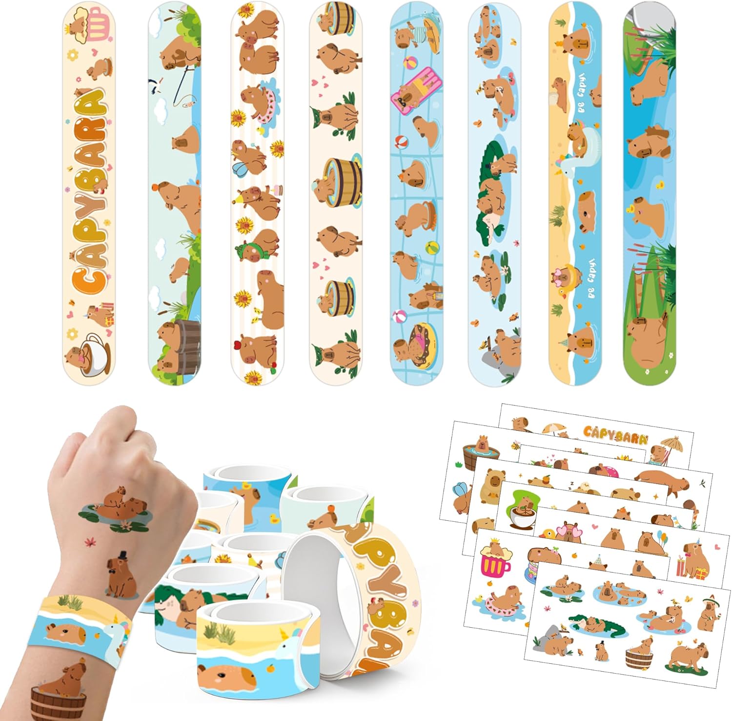 Capybara Party Favors 40 Pcs Cute Animal Accessories