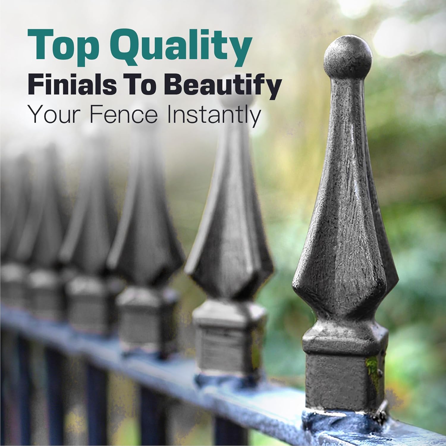 Fence Finial Toppers for Square Post 5 Pack