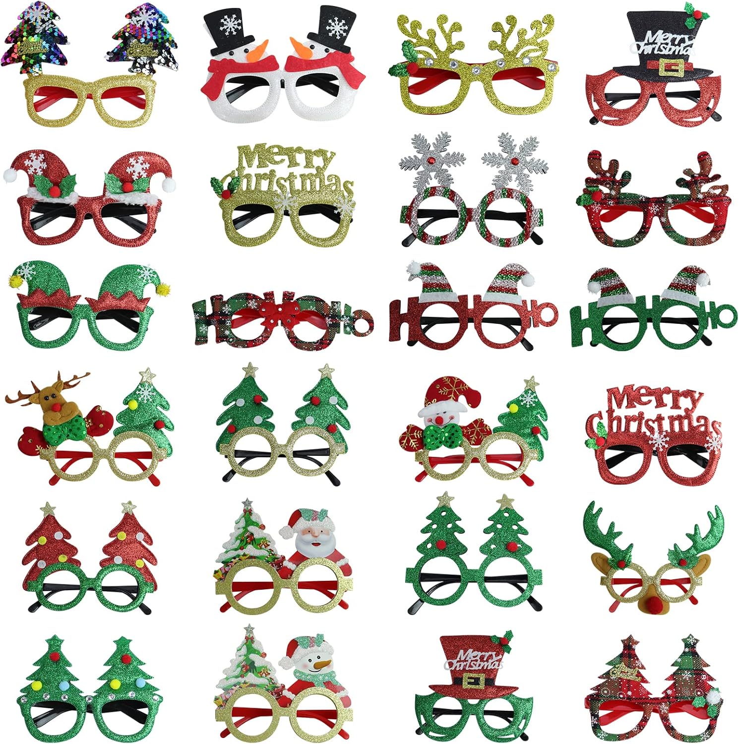 Sparkle Christmas Glasses for Kids Adults