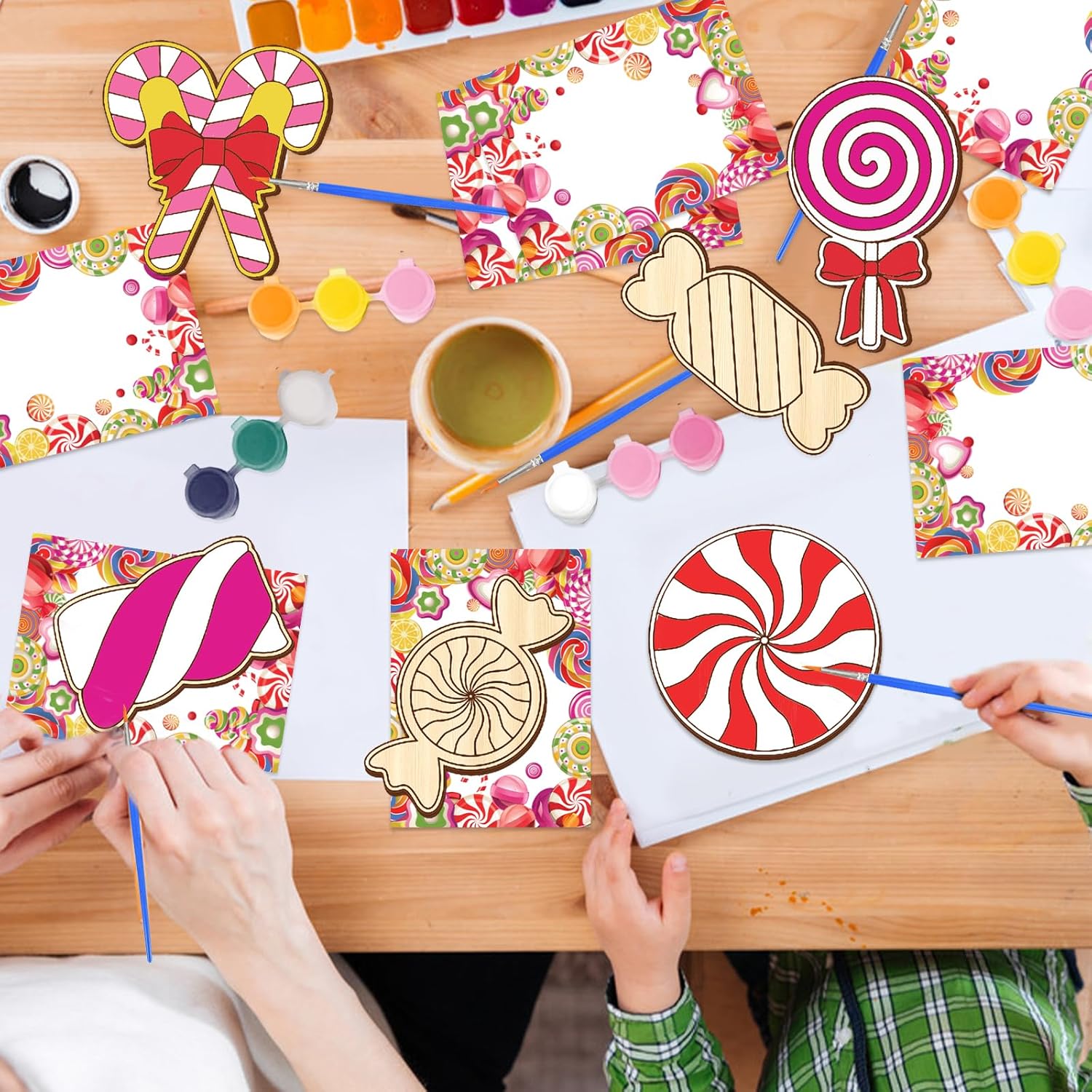 HABDJILTY 12 Pack Candyland Painting Crafts Set for Kids