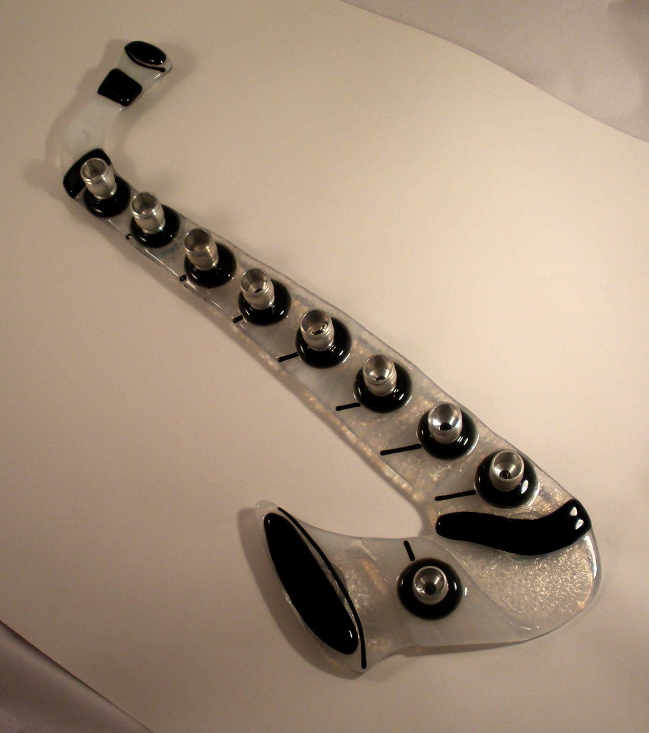 Handmade Saxophone Glass Menorah by YafitGlass