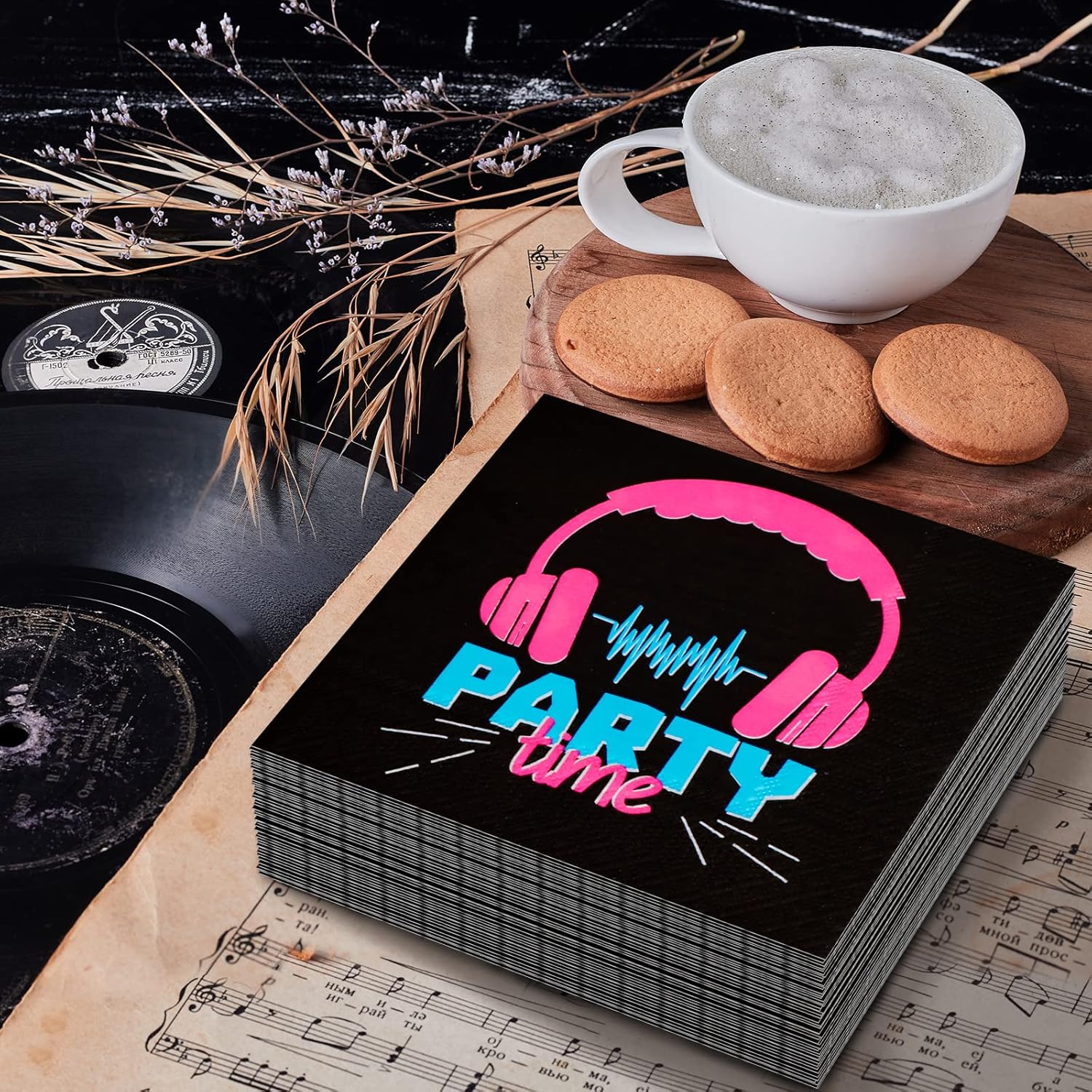 DYLIVeS Music Theme Party Napkins - 65 Inch Pack of 50