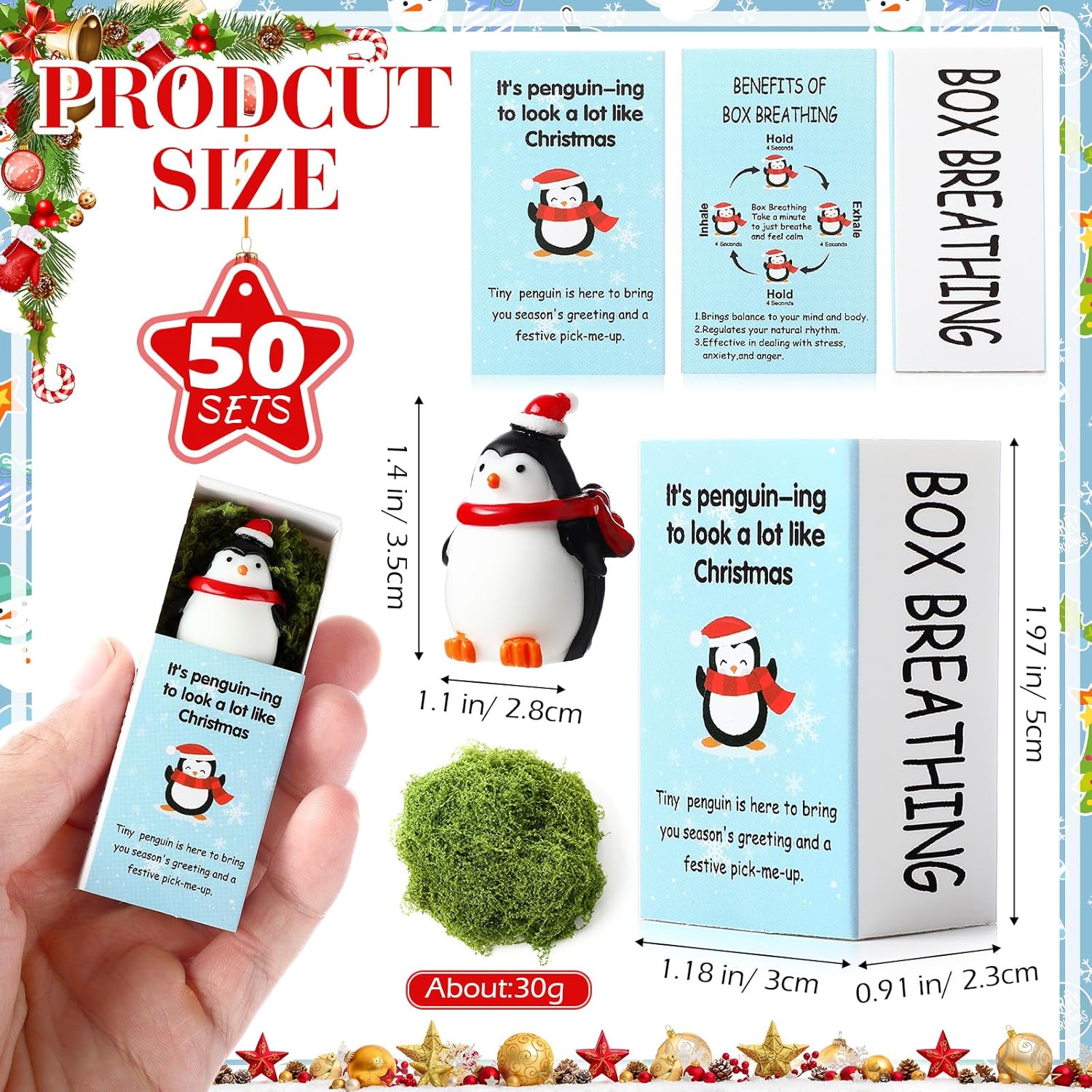 50 Piece Christmas Penguin Mini Gift Set Inspirational