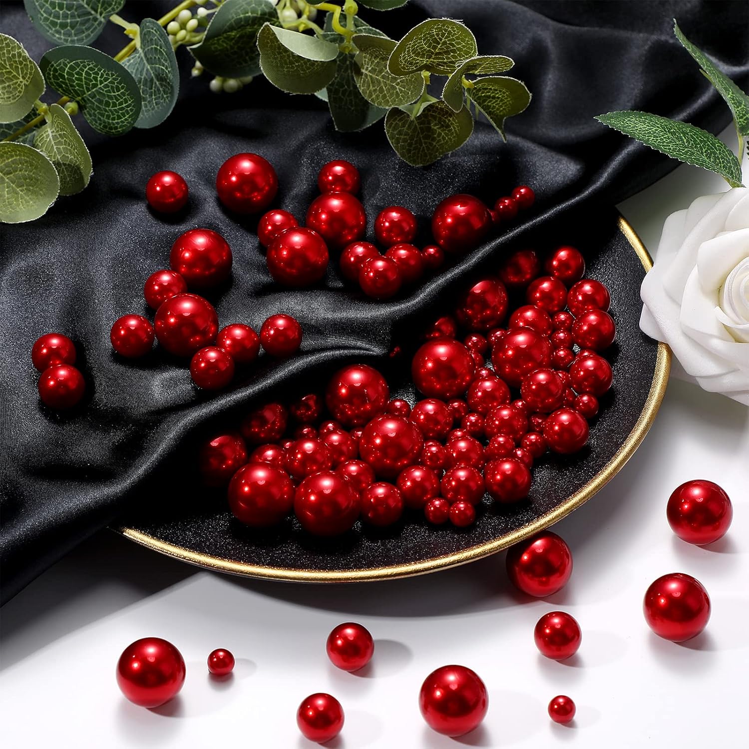 Fumete 10162 Pcs Floating Candles for Centerpieces Red