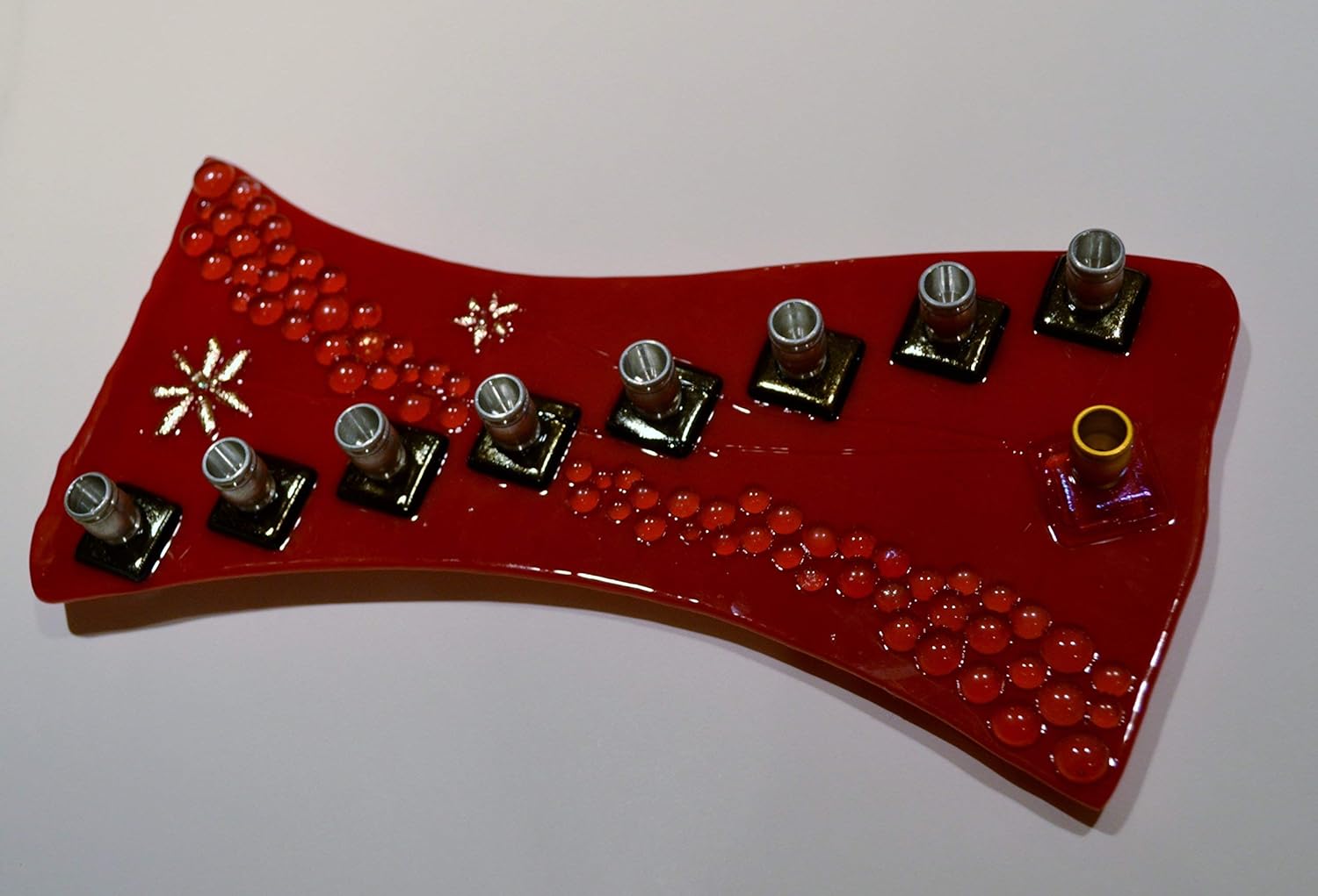 Red Hot Menorah by YafitGlass 1