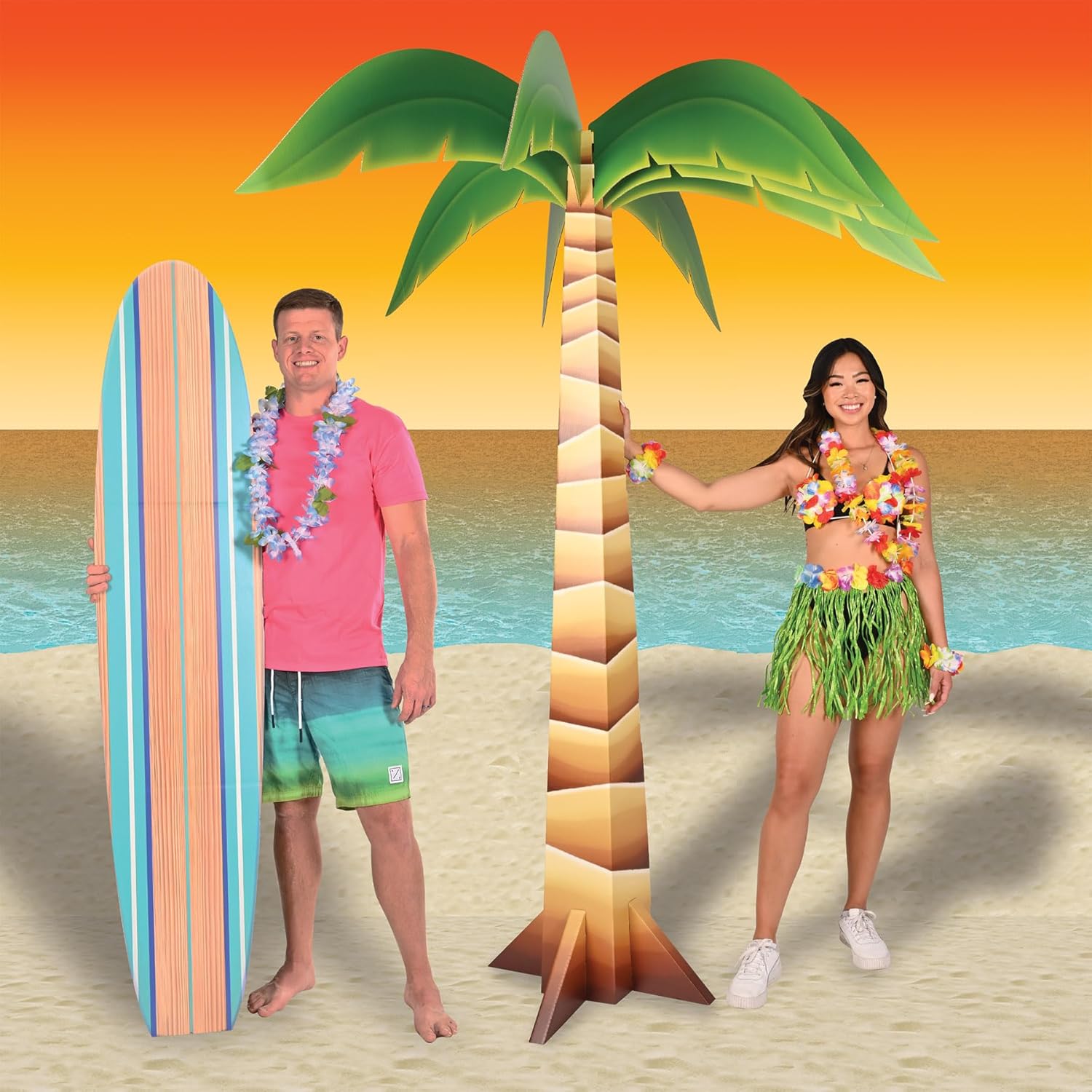 Beistle 73 x 6 3D Cardboard Palm Tree Prop