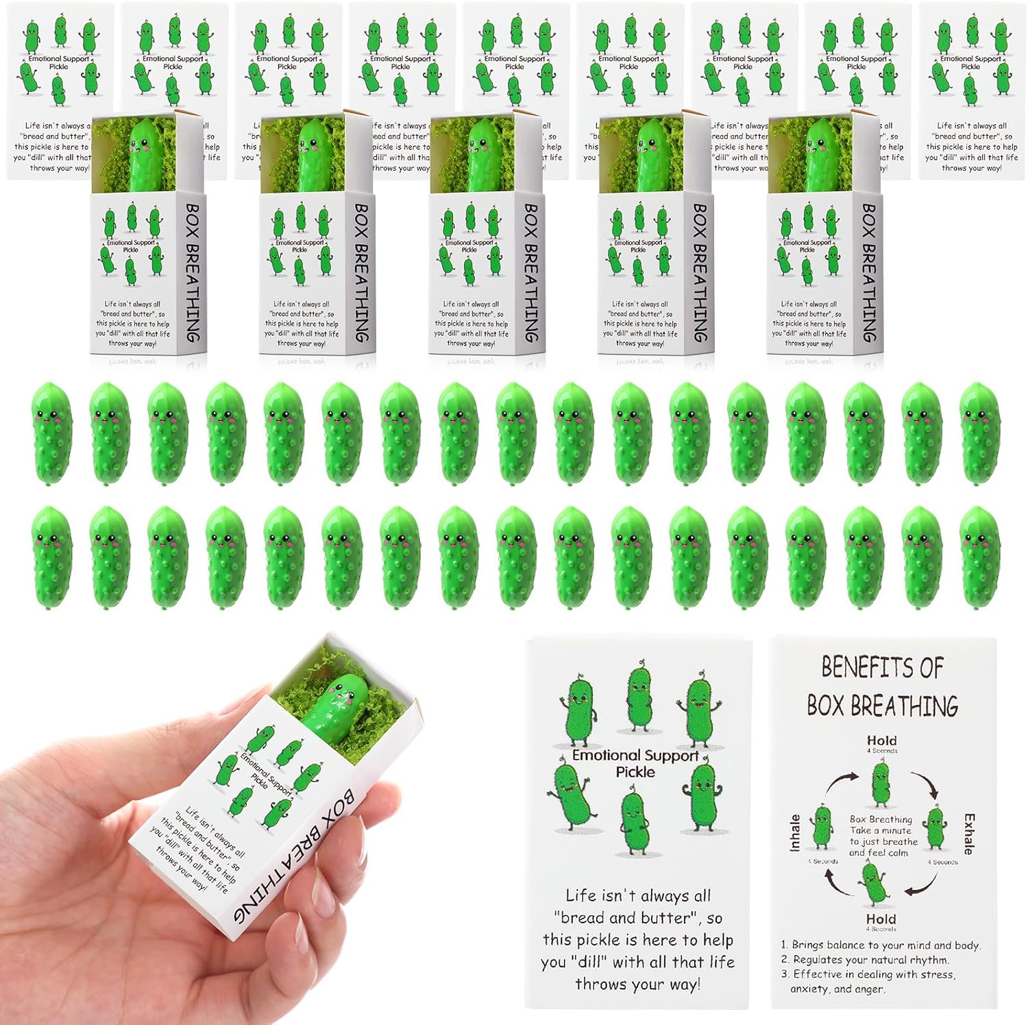 48 Piece Employee Appreciation Gift Set with Luminous Resin Pickles and Moss