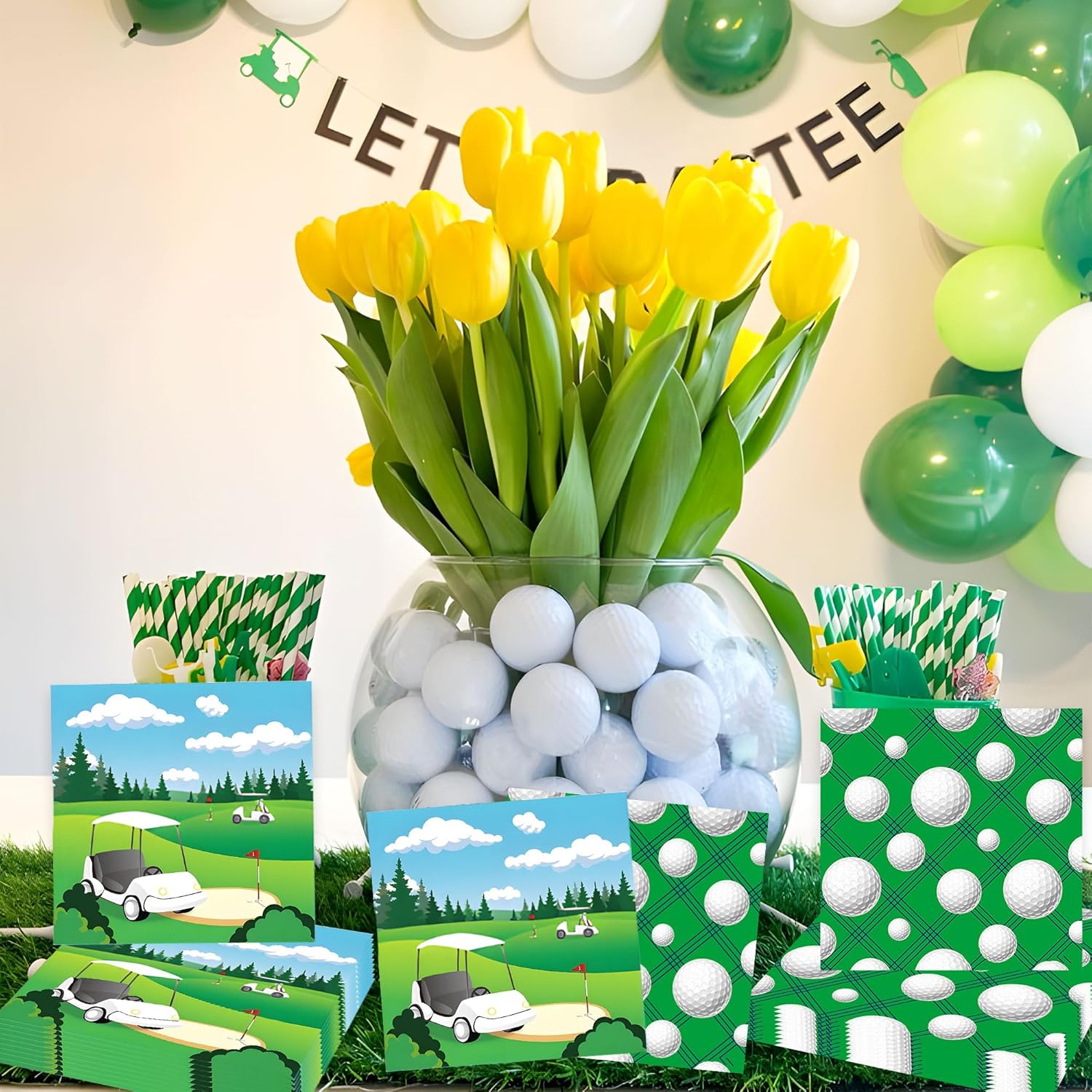 Golf Themed Paper Napkins Set for Parties