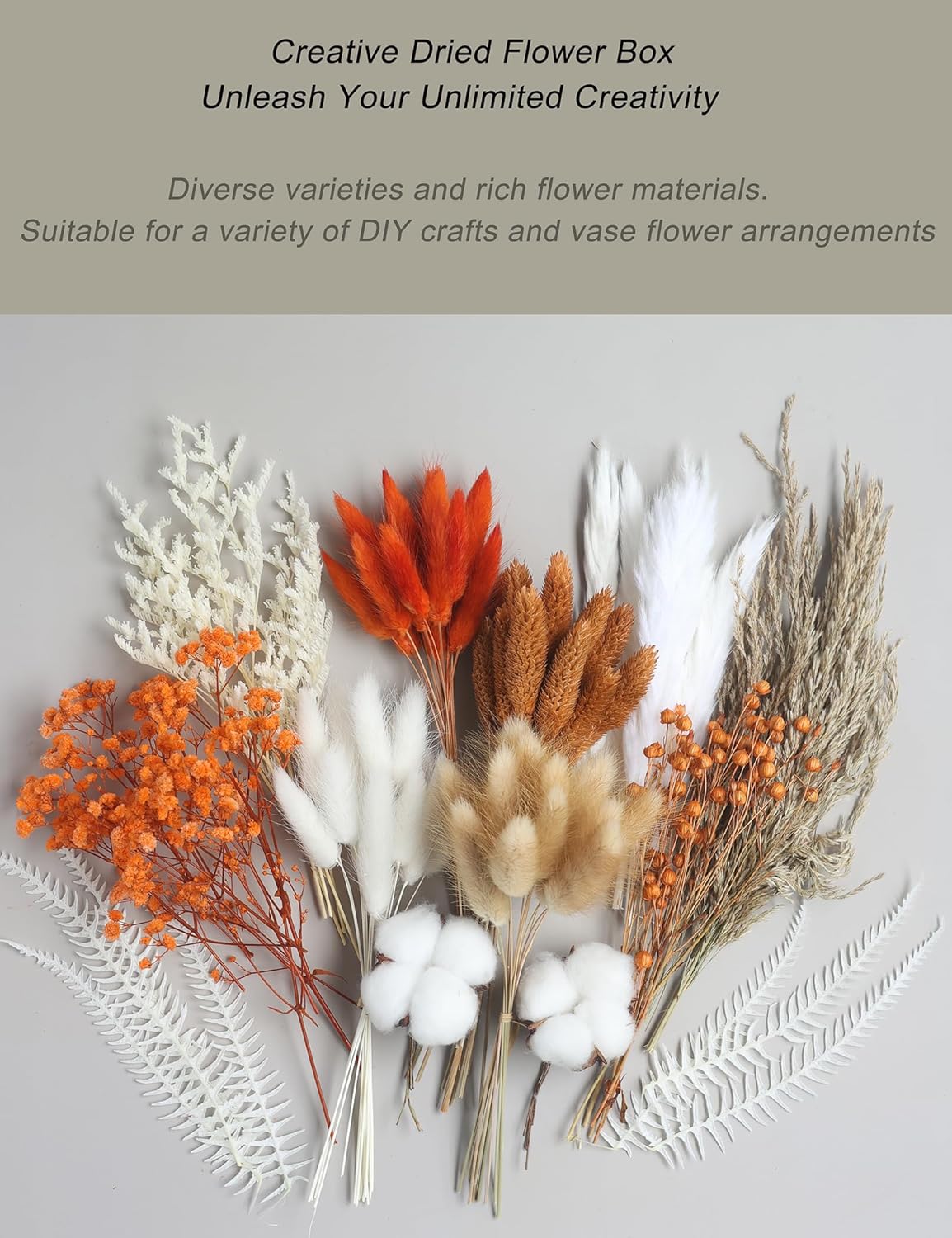 DIY Orange Dried Flower Set for Wreaths and Decor