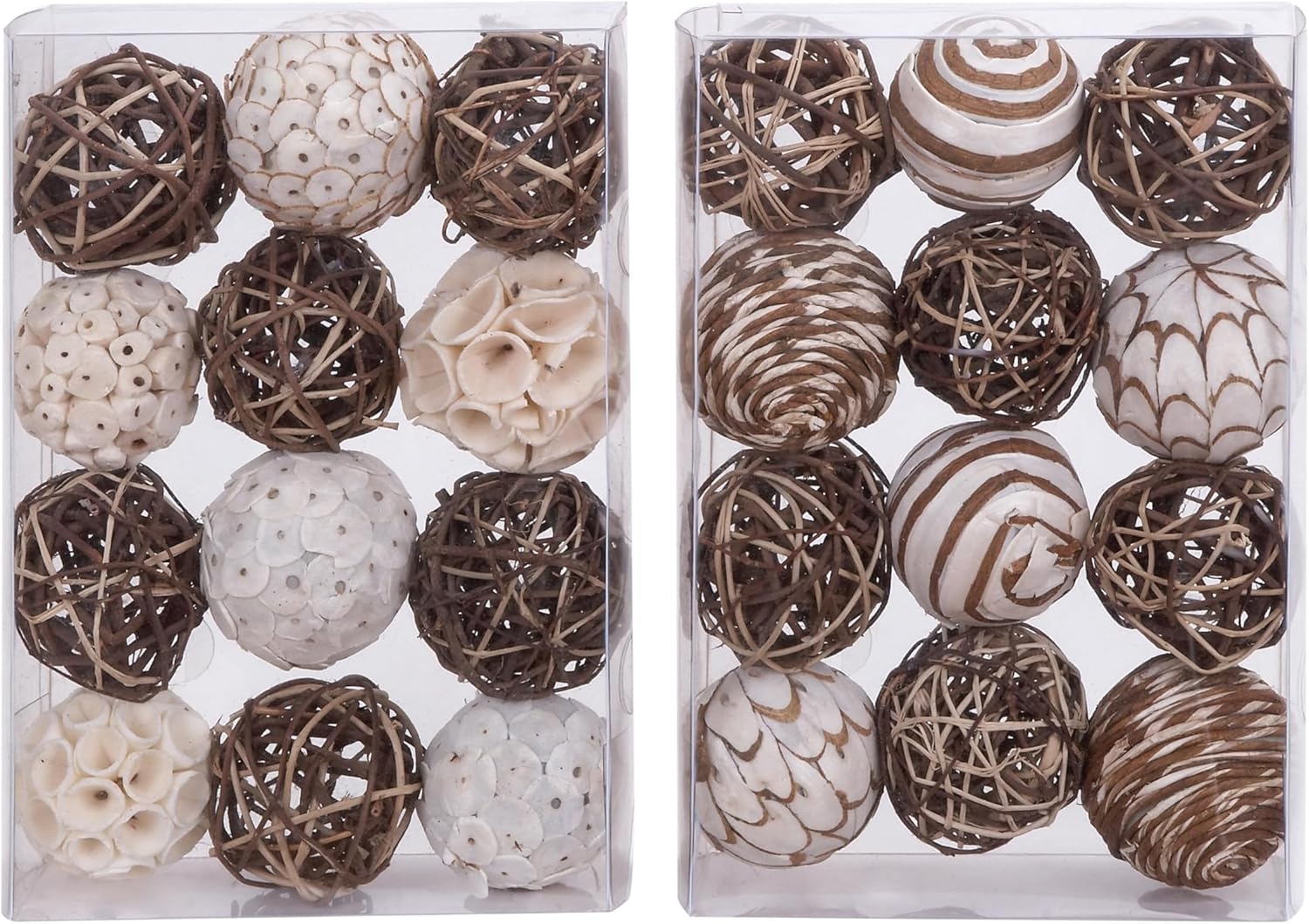 Deco 79 Dried Plant Decorative Ball Set of 2