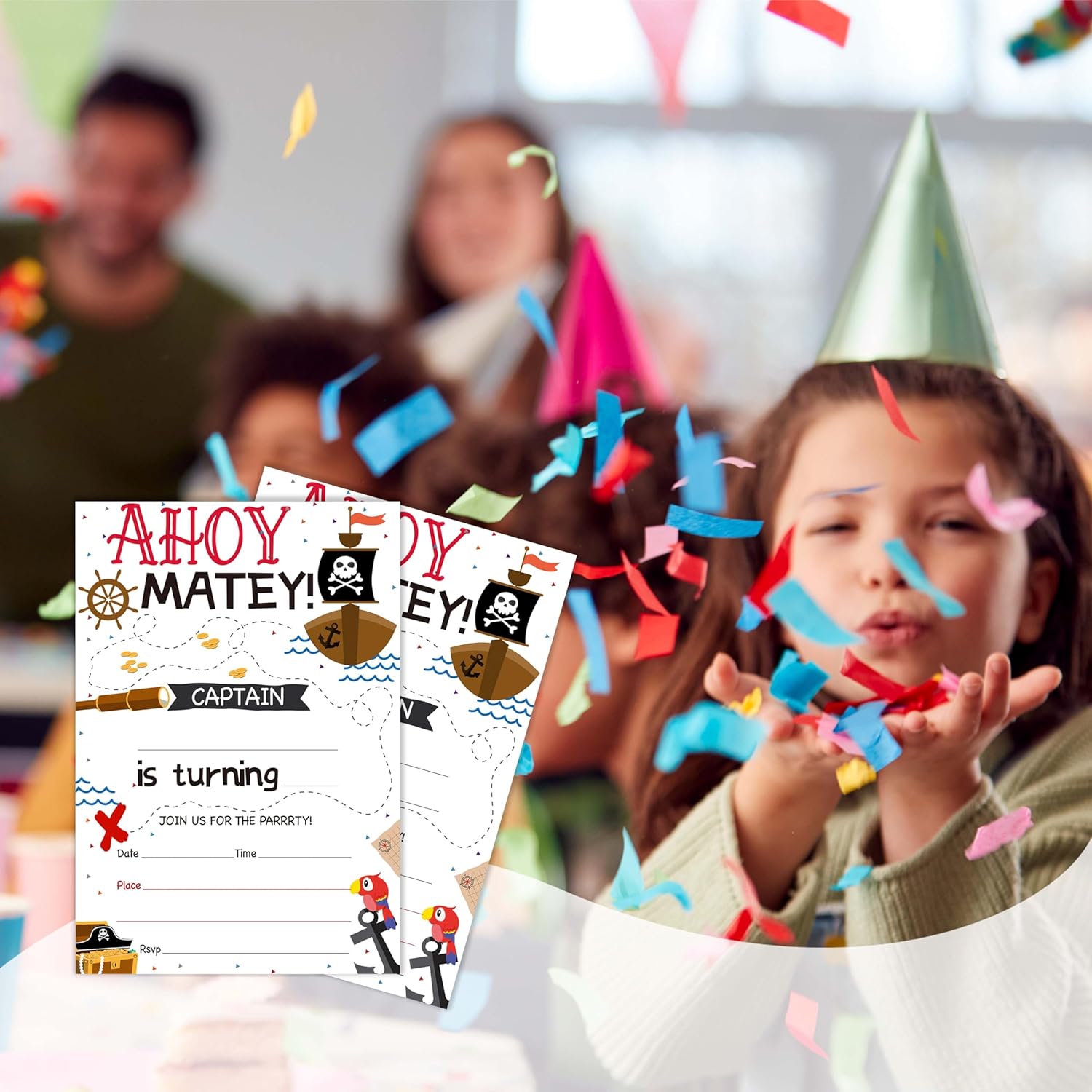 Pirate Birthday Invites with Envelopes Pack of 20