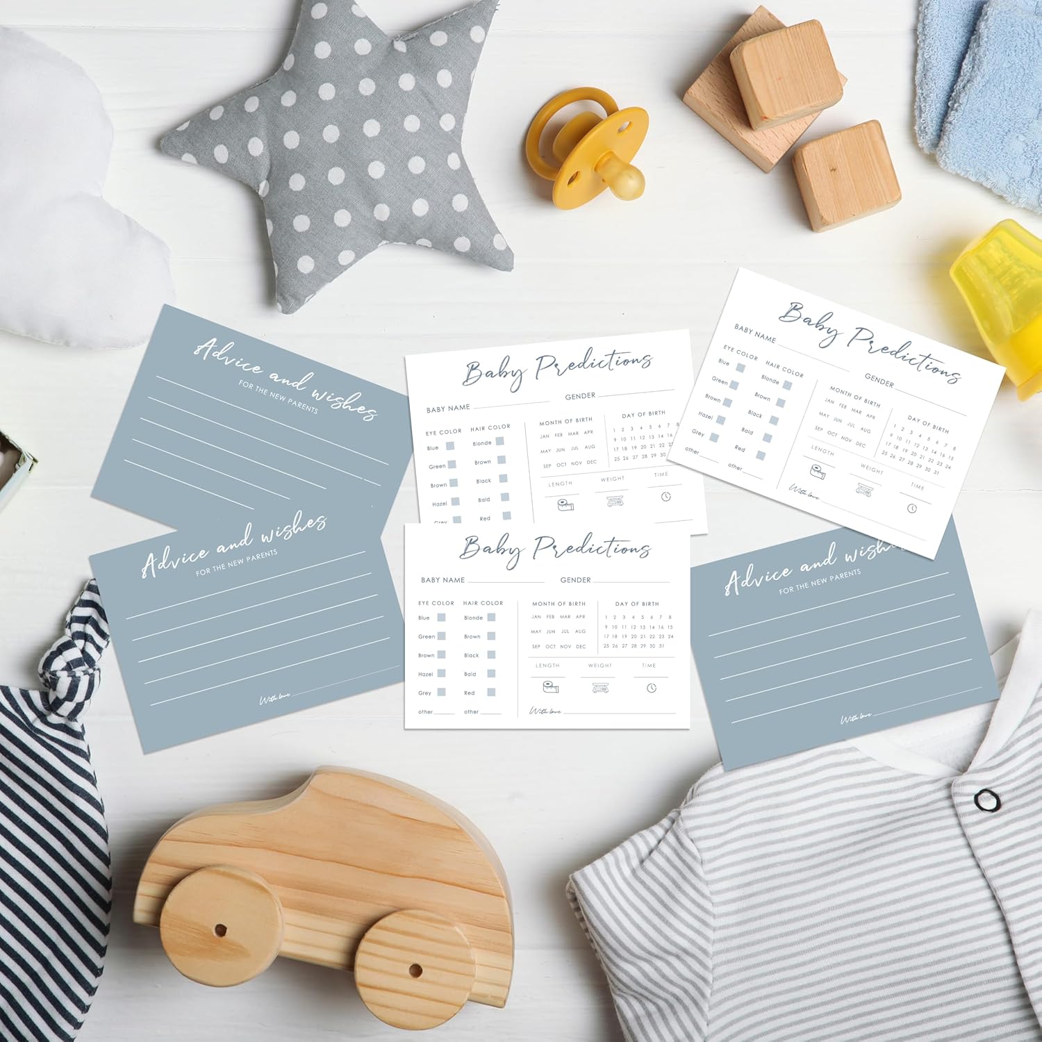Baby Predictions and Advice Cards for Baby Shower
