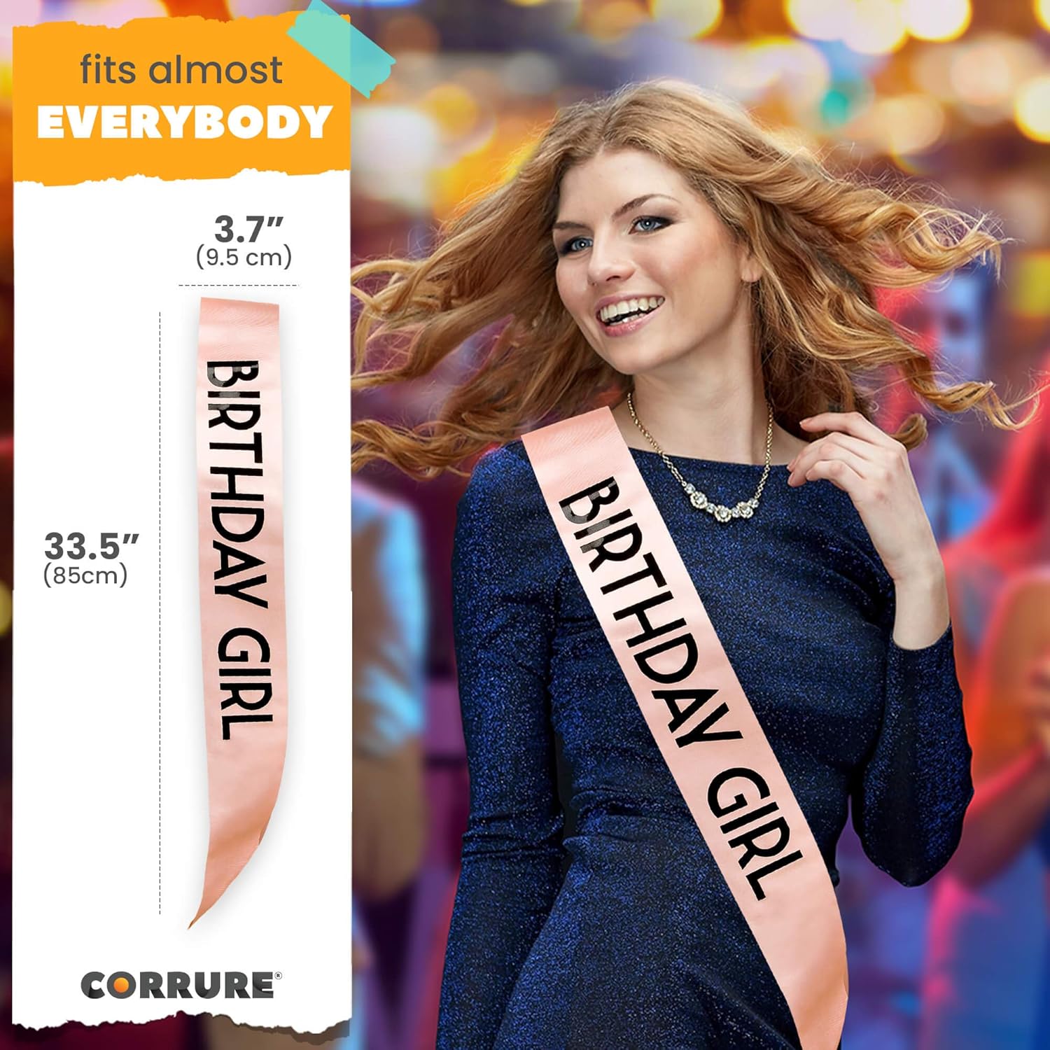 Birthday Girl Sash with Black Foil - Rose Gold Sash for Women