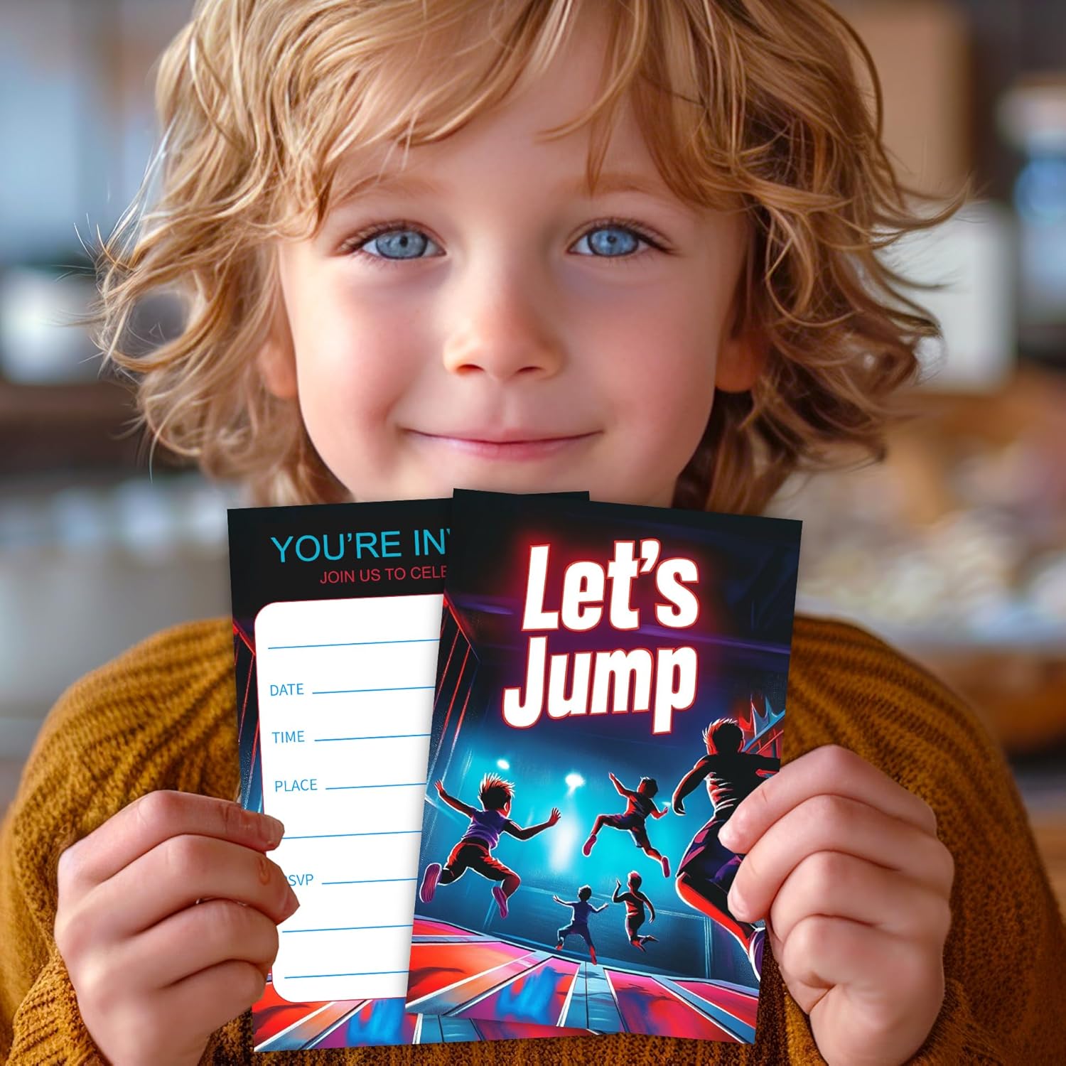 VIVORA Lets Jump Birthday Invites 30 Cards Envelopes