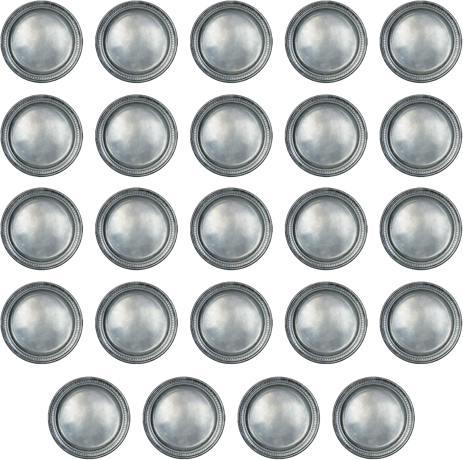 Beistle Pewter Paper Plates 24-Pack 9 Inch