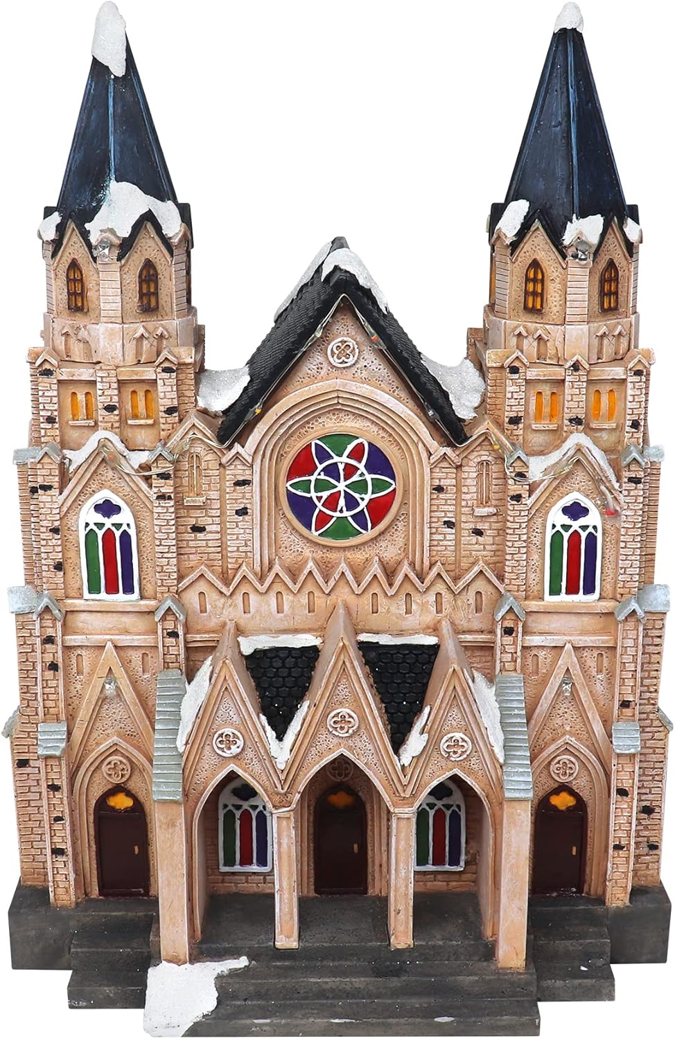 Christmas Village Cathedral - Lighted Musical Resin Collectible Display