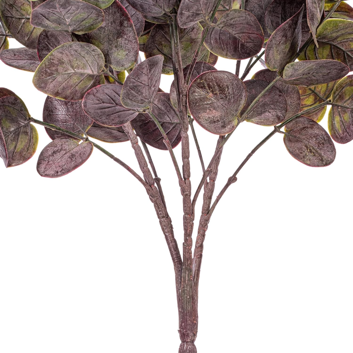 Vickerman 19 Inch Artificial Burgundy Spiral Eucalyptus Bush 3 Pack