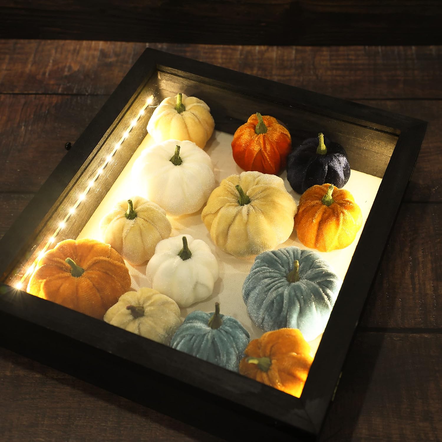 Romingo Halloween Artificial Velvet Pumpkins 12 Pack
