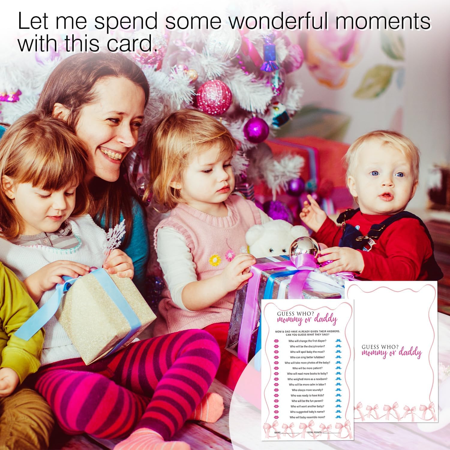 Whos Mommy or Daddy Baby Shower Game Cards