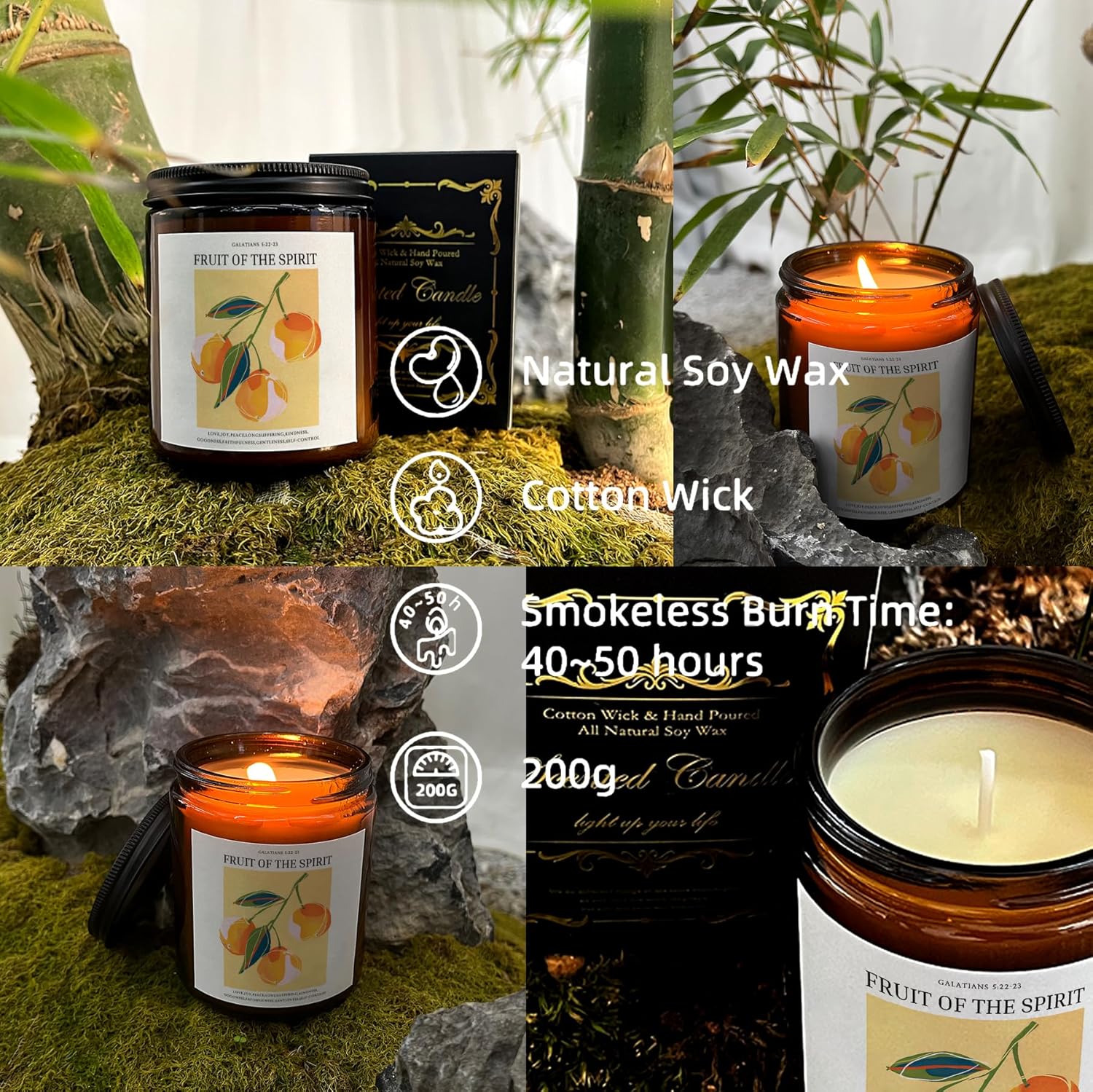 Galatians 522-23 Christian Candle 8oz