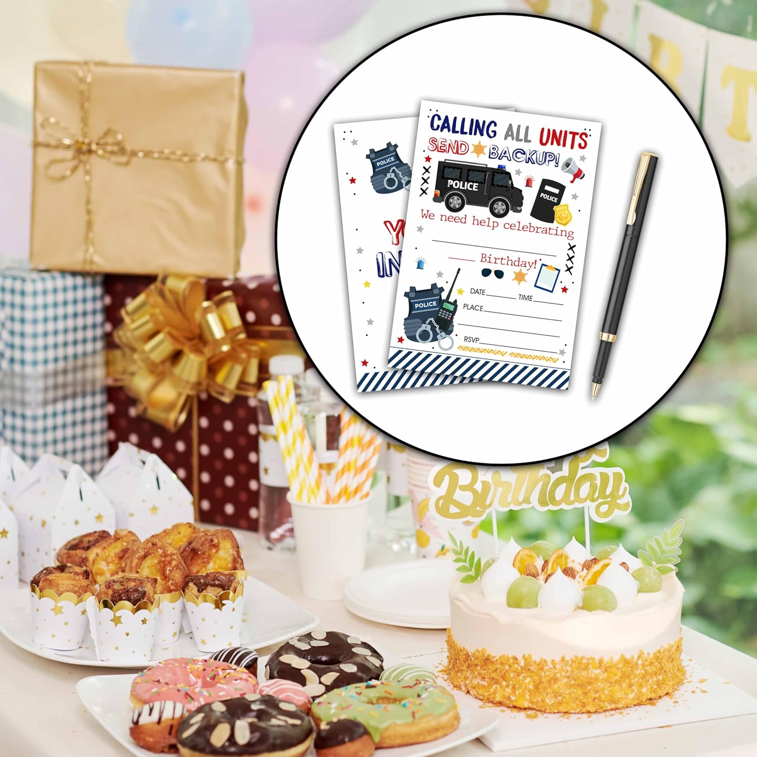 Valucise Police Birthday Invitations For Boys
