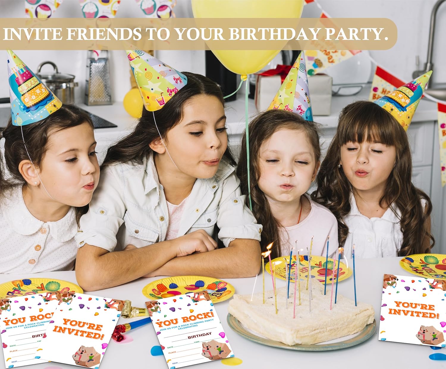 Climbing Birthday Invitations With Envelopes 20 Pack