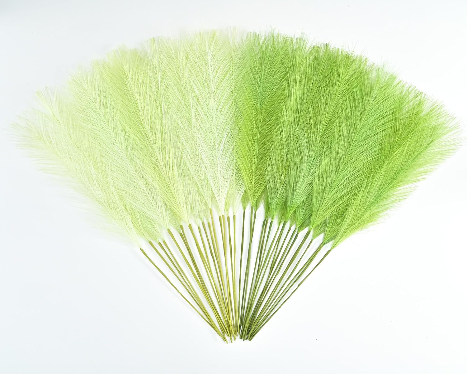 U-LIAN 36PCS Green Faux Pampas Grass 22 Inch Decor