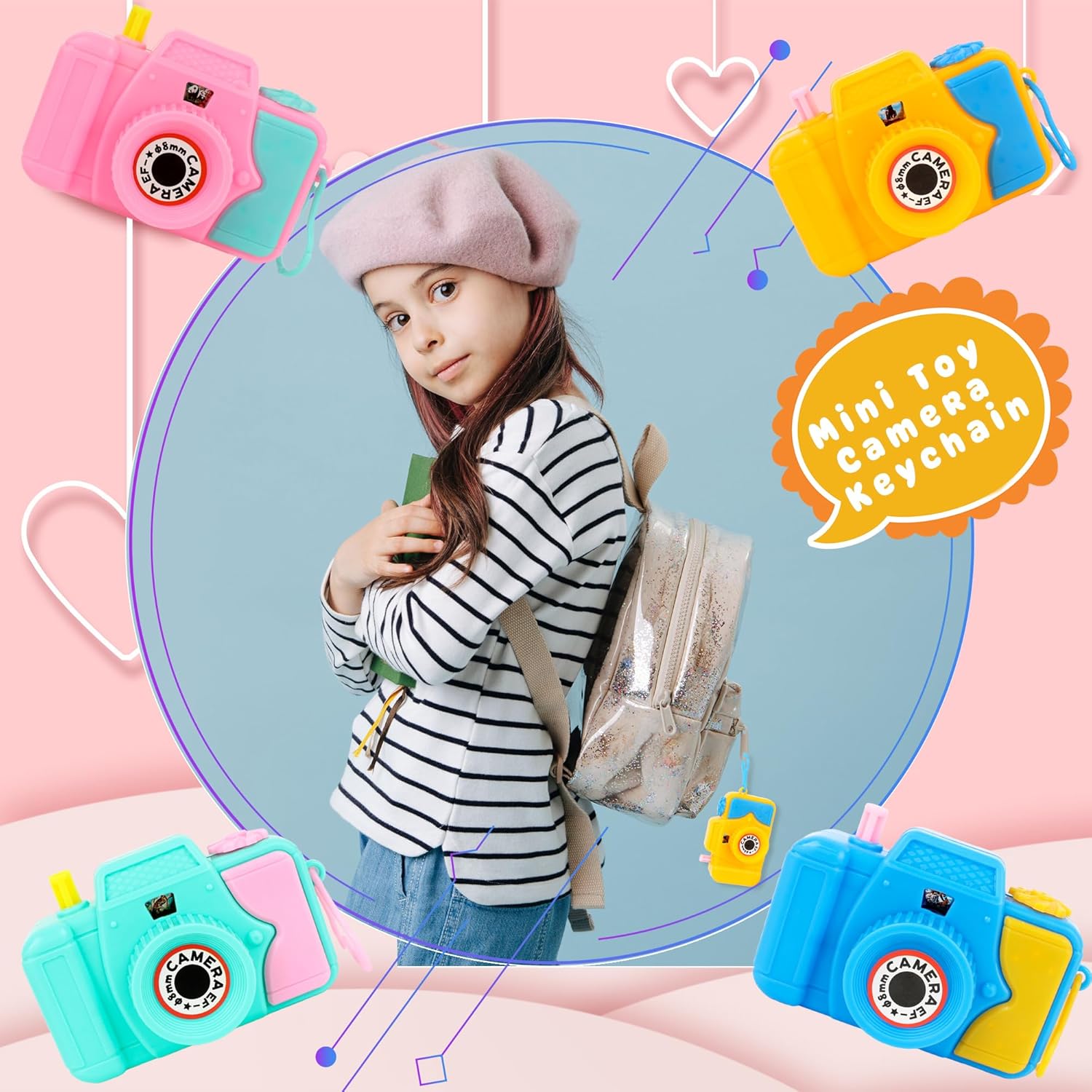 32 Pcs Mini Plastic Camera Toy Set for Kids