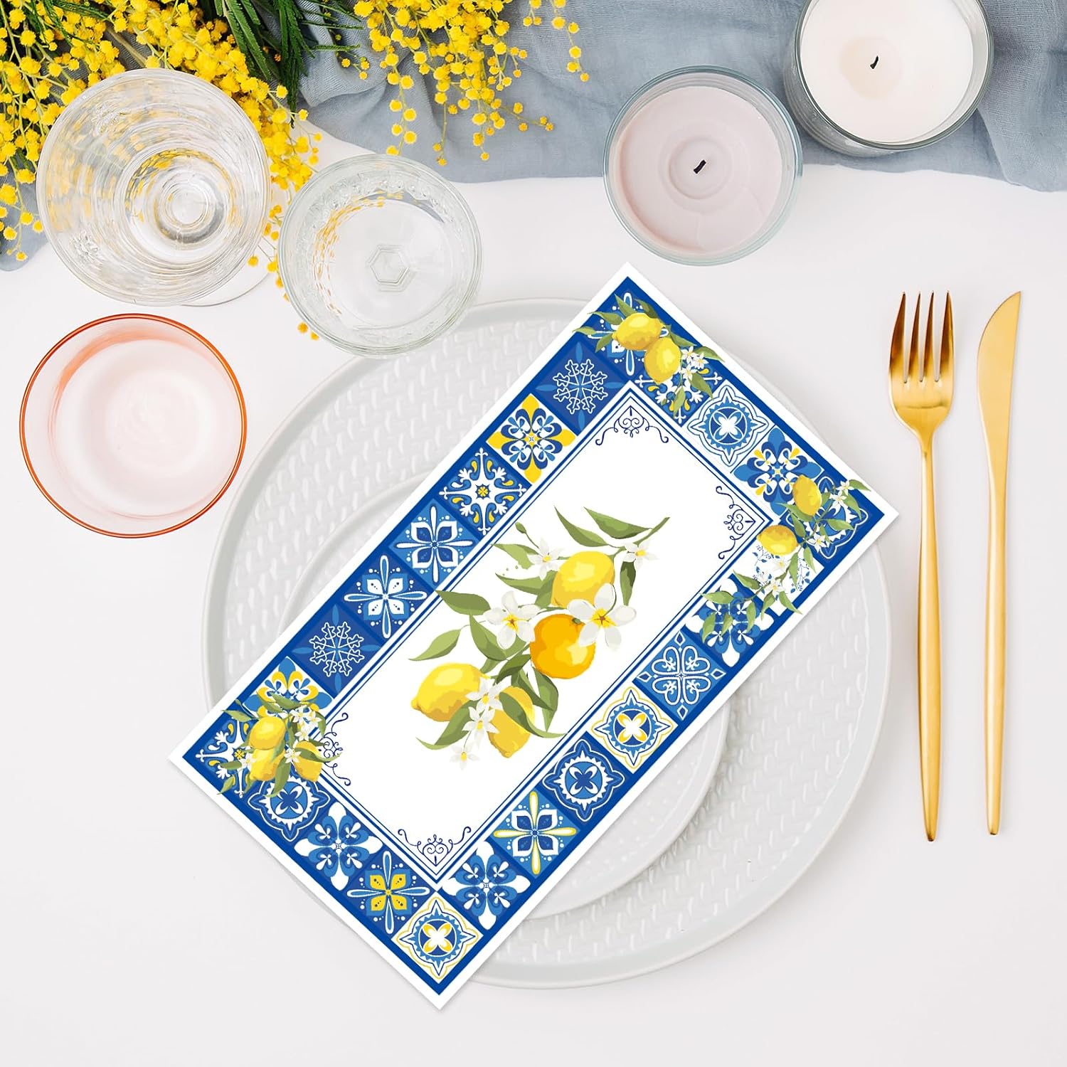 Amalfi Coast Party Decor Napkins Set 100 Pcs