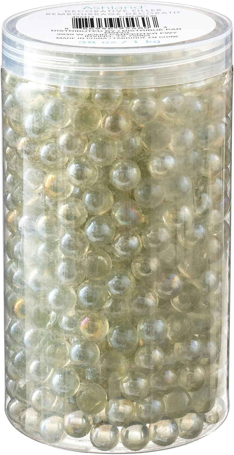 Ashland 12 Pack Clear Luster Mini Marble Decorative Filler