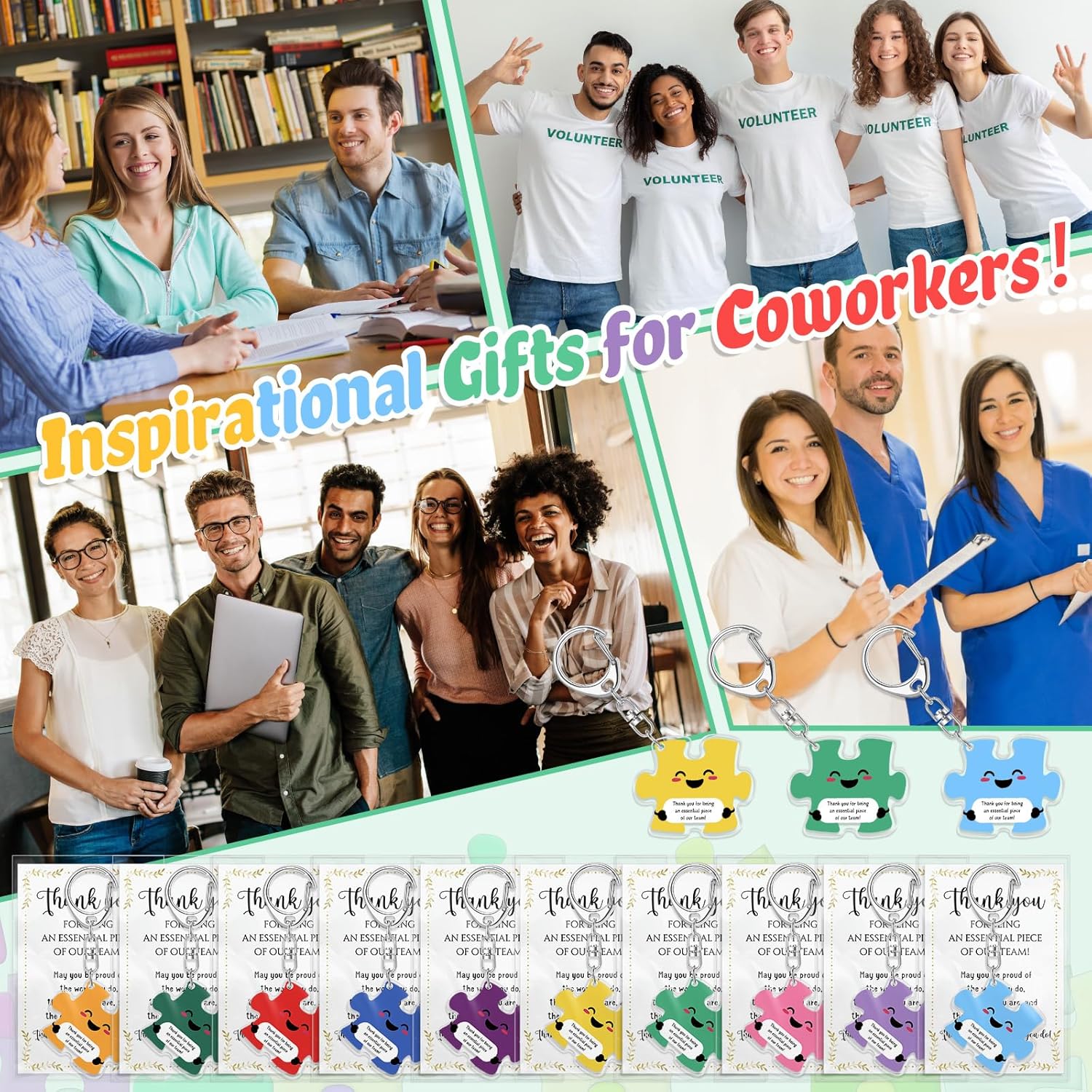Geelin Team Puzzle Keychain Gift Set