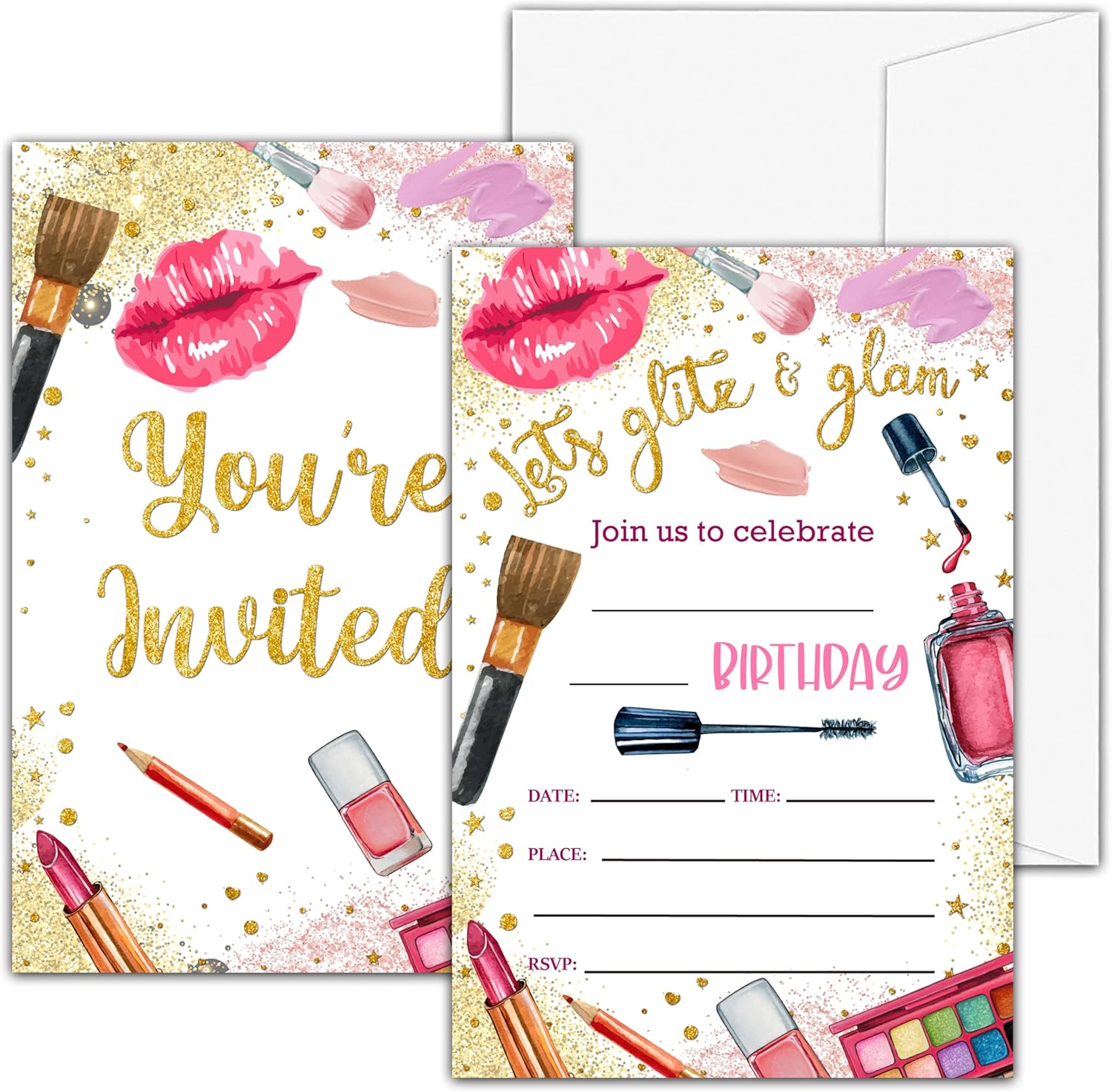 Valucise Spa Makeup Birthday Invitations For Girls
