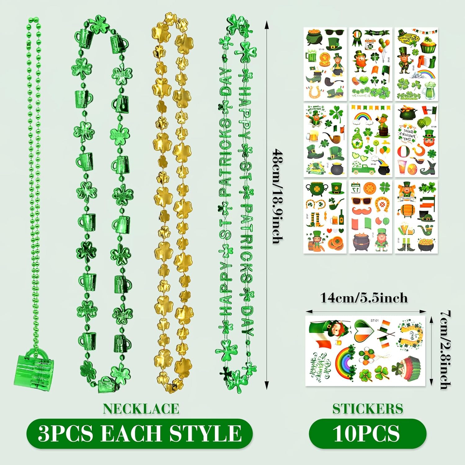 St Patricks Day Party Favors Set 12 Pcs