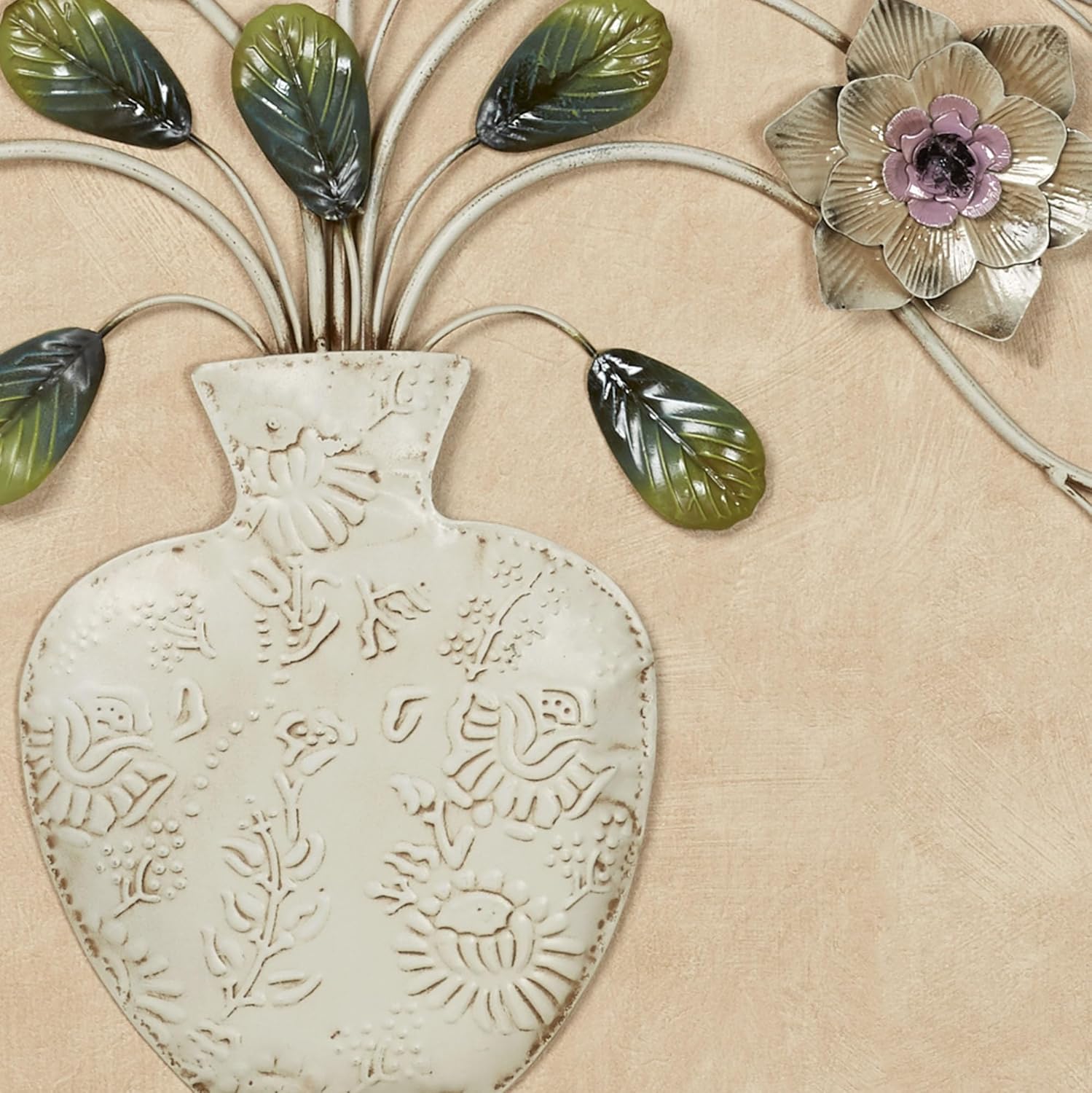 Touch of Class Aldelaid Pastel Floral Vase Wall Sculpture