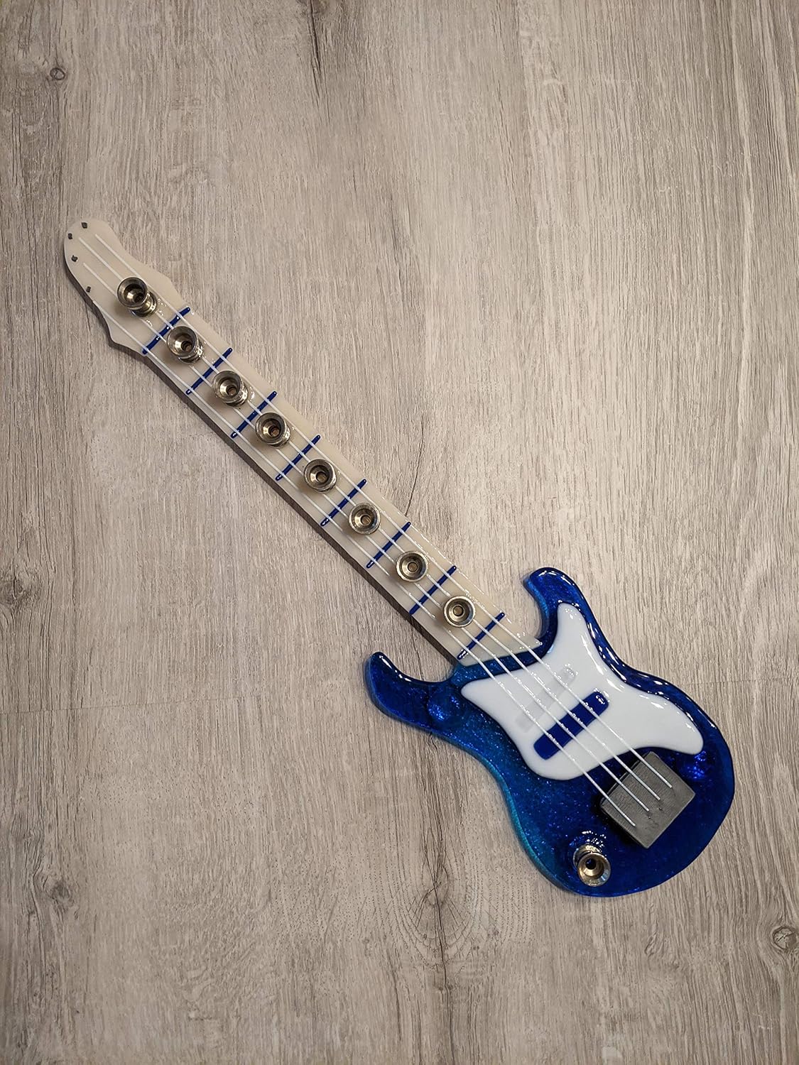 Blue Electric Guitar Bass Menorah Kosher Menorah