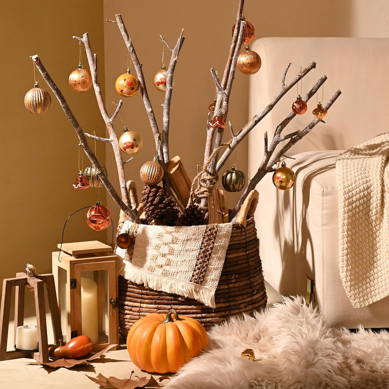 DECOR BY HANNAH Fall Tree Ornaments Set 21ct