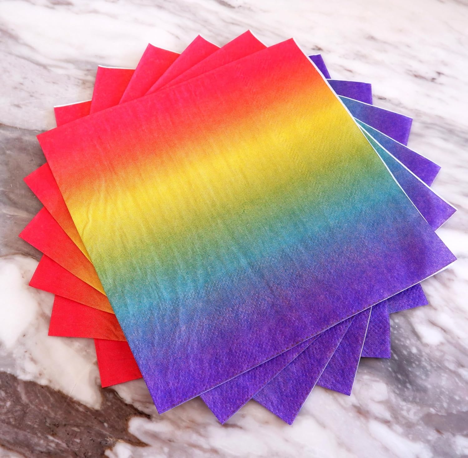 Rainbow Napkins 50 Pack Disposable Party Supplies