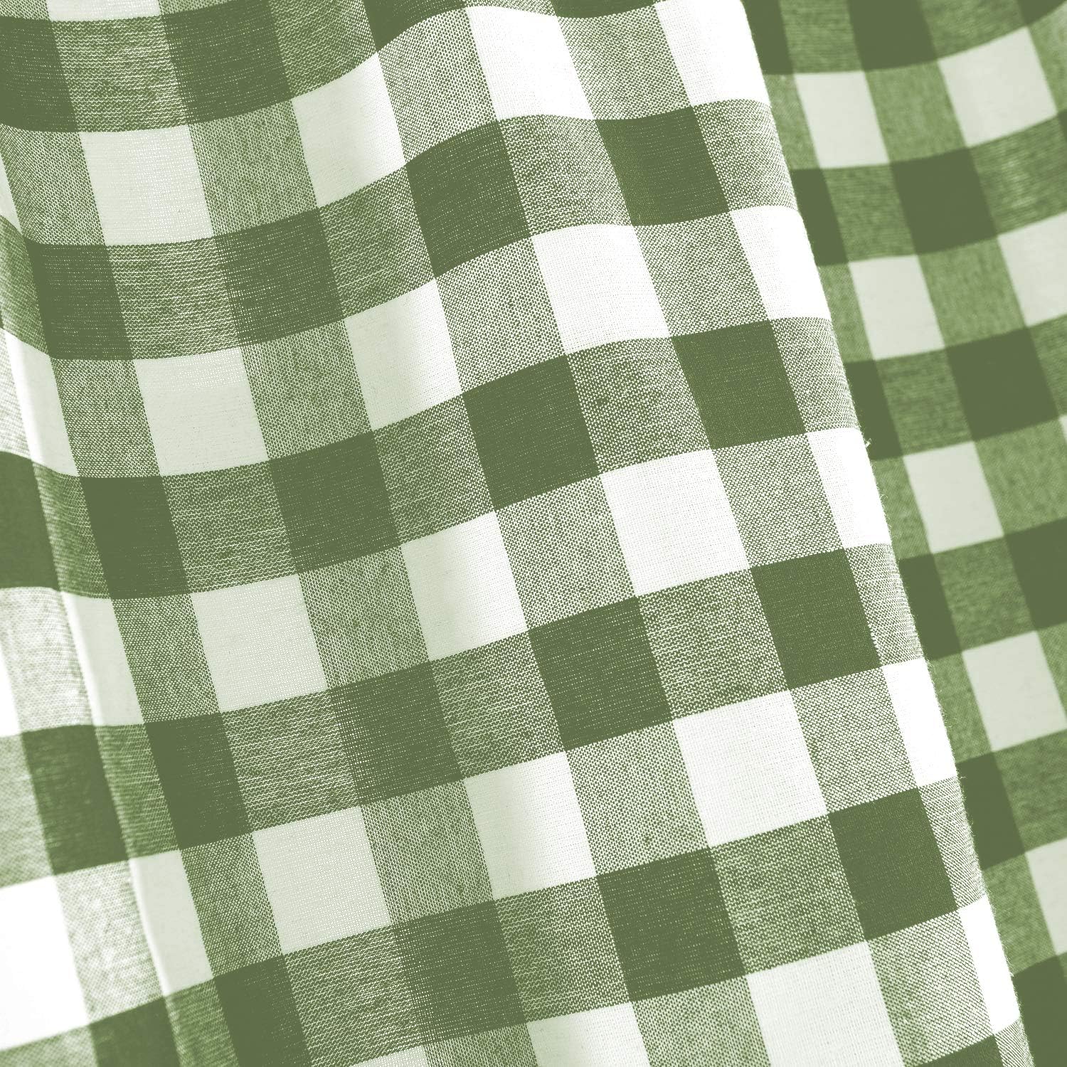 Farmhouse Curtains Buffalo Plaid Swags Panel
