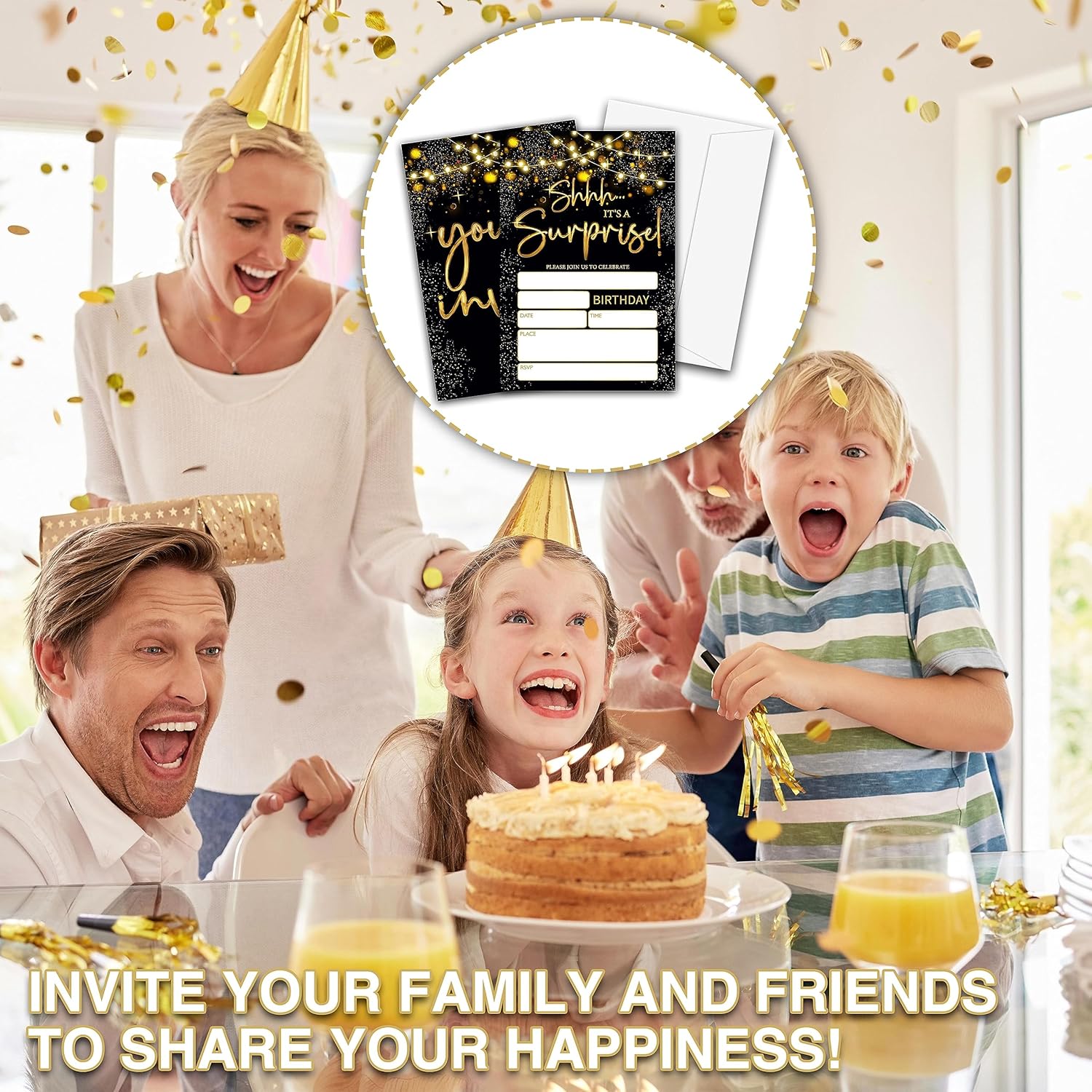 Chuxvon Surprise Birthday Party Invitations D20