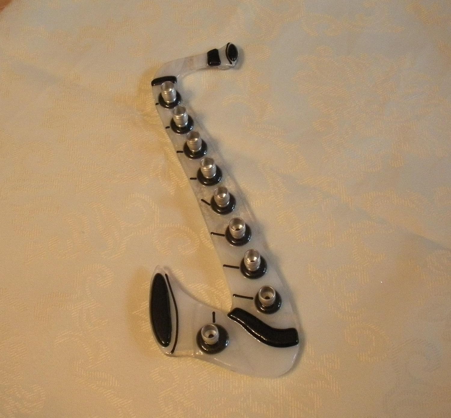 Handmade Saxophone Glass Menorah by YafitGlass