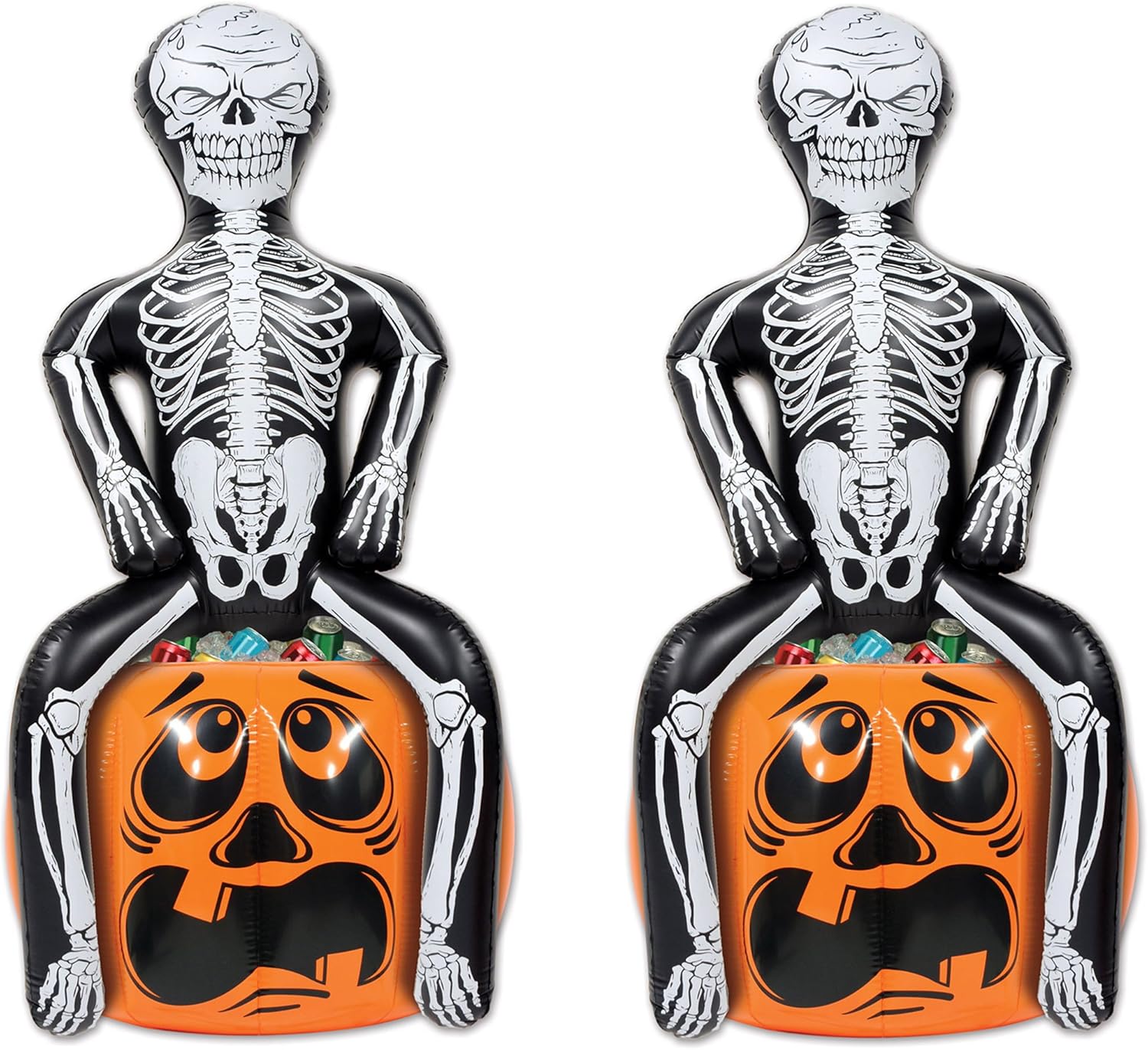 Beistle Inflatable Cooler - Halloween Skeleton Pumpkin Party Decor