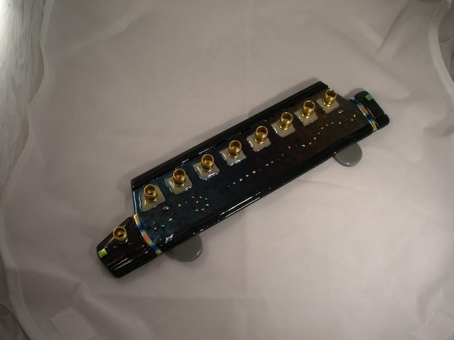 Fancy Limousine Glass Menorah by YafitGlass