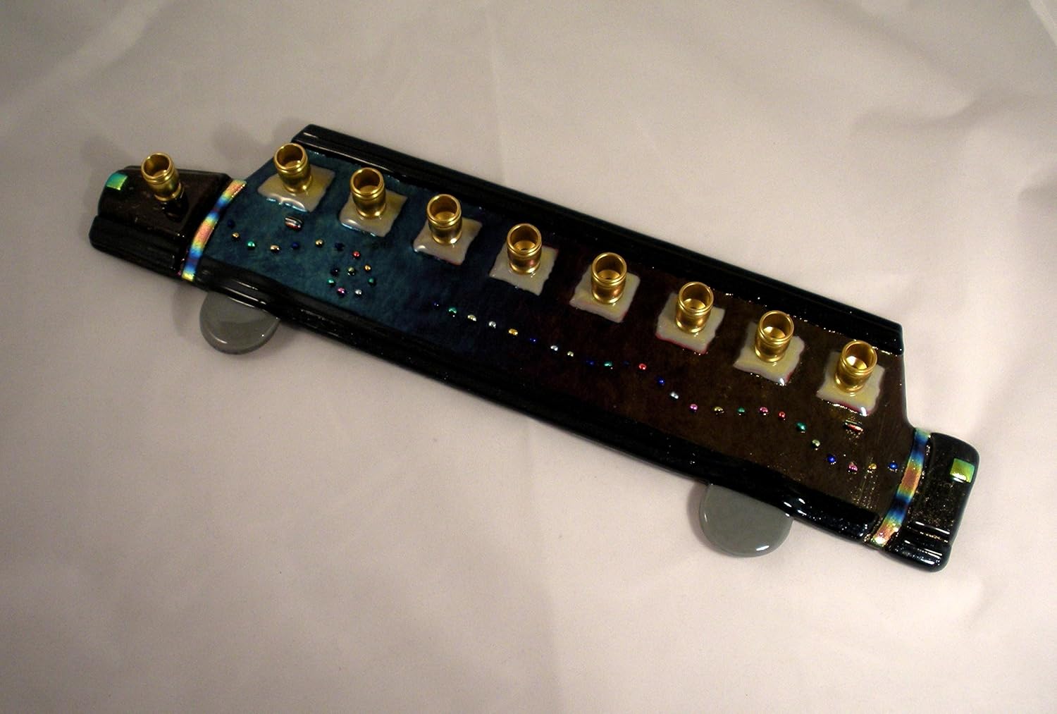 Fancy Limousine Glass Menorah by YafitGlass