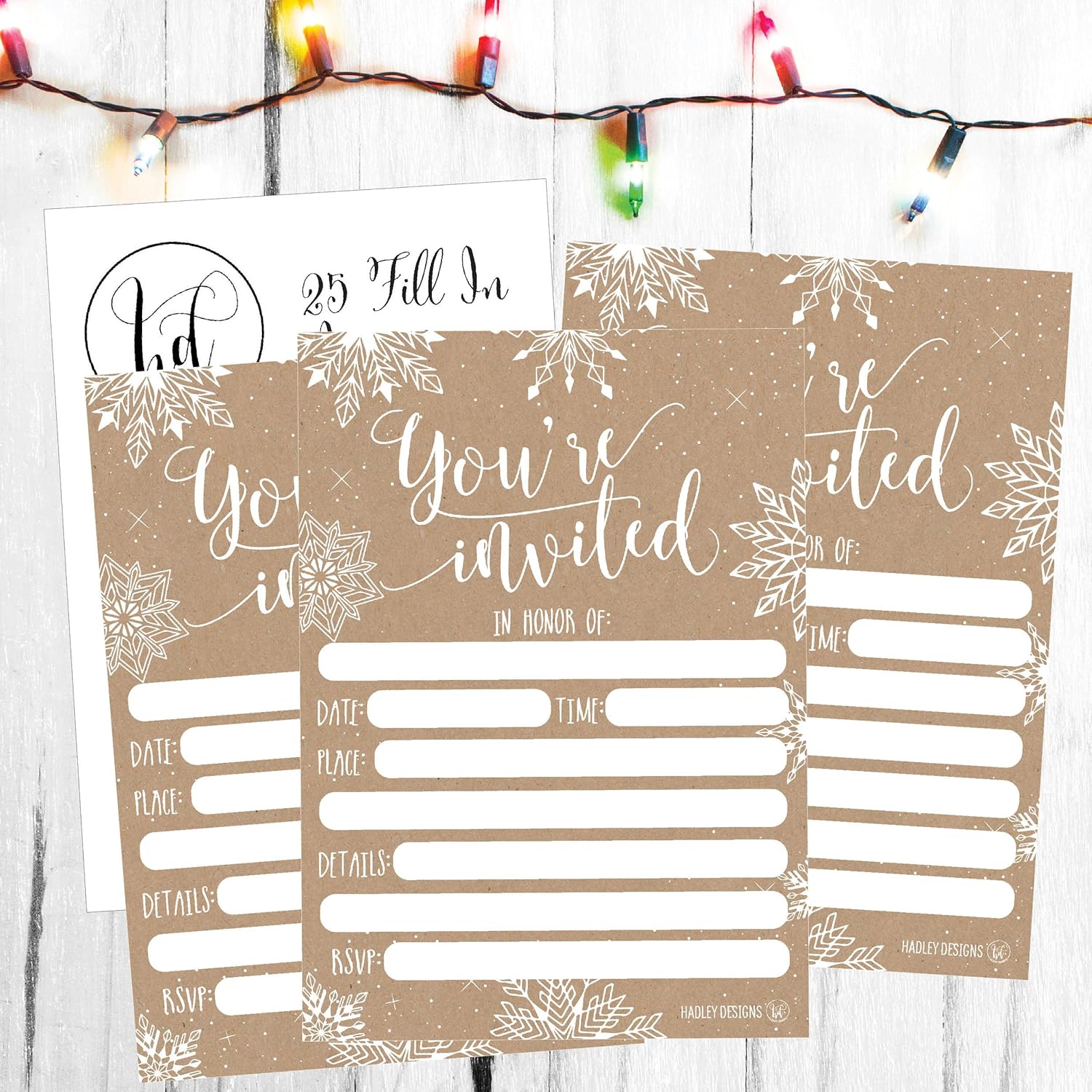 Hadley Designs 25 Christmas Party Invitations