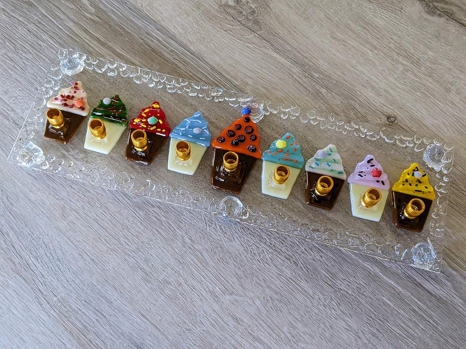 Handmade Cupcakes Menorah by YafitGlass