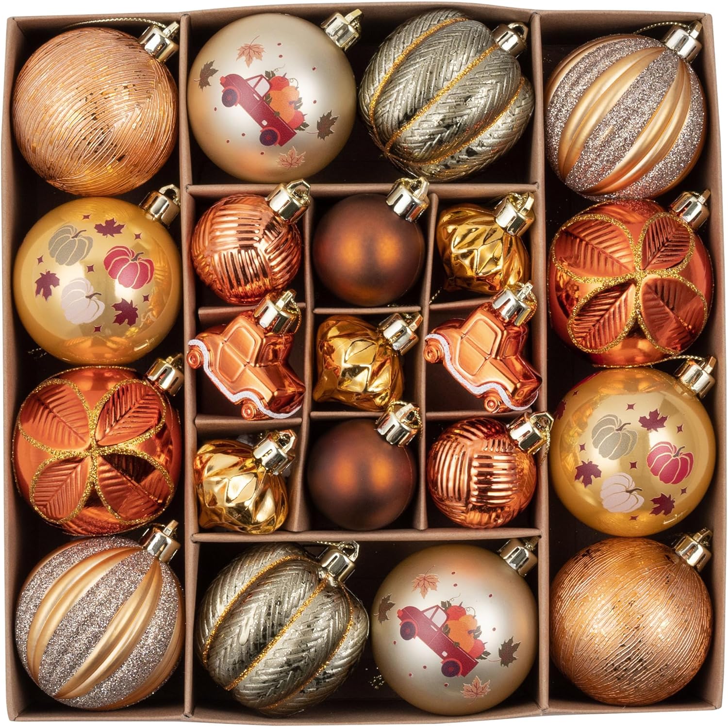 DECOR BY HANNAH Fall Tree Ornaments Set 21ct
