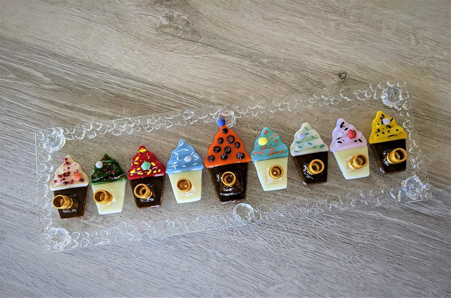 Handmade Cupcakes Menorah by YafitGlass