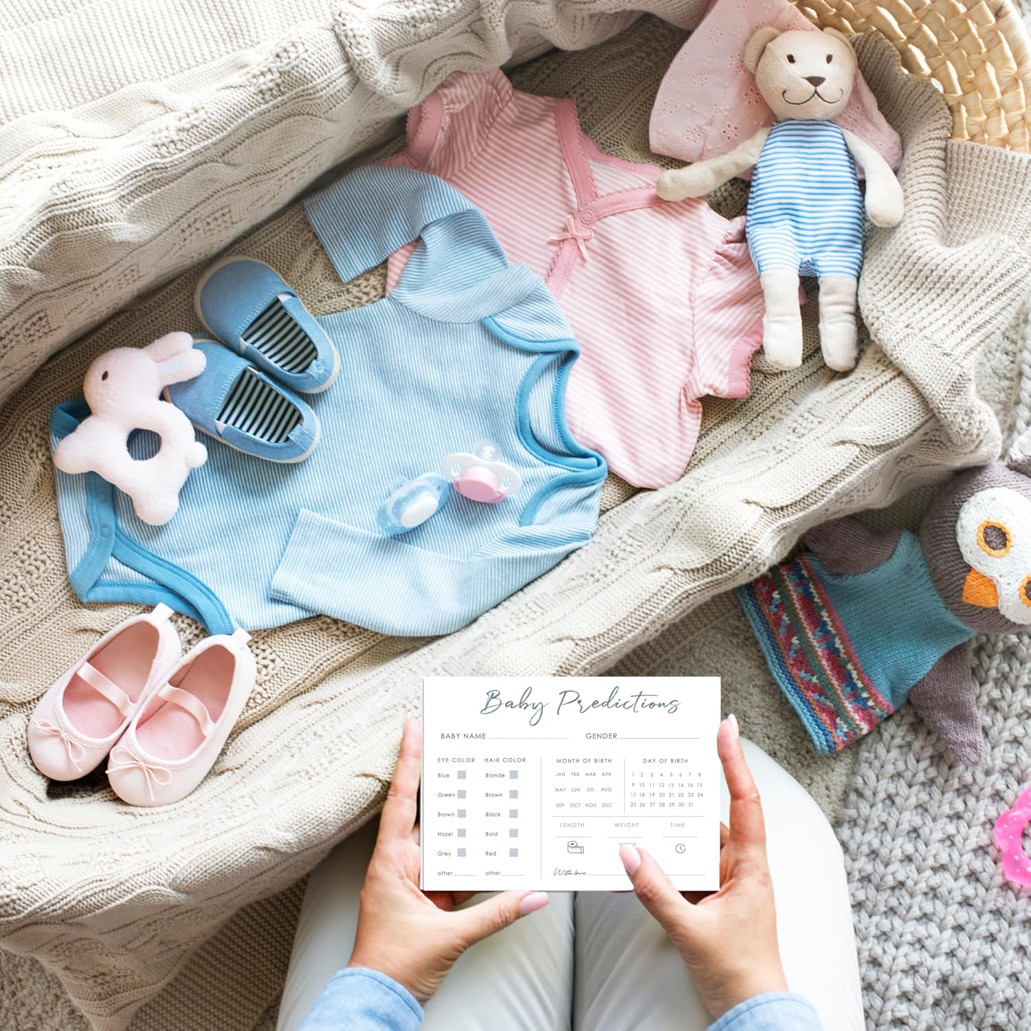 Baby Predictions and Advice Cards for Baby Shower