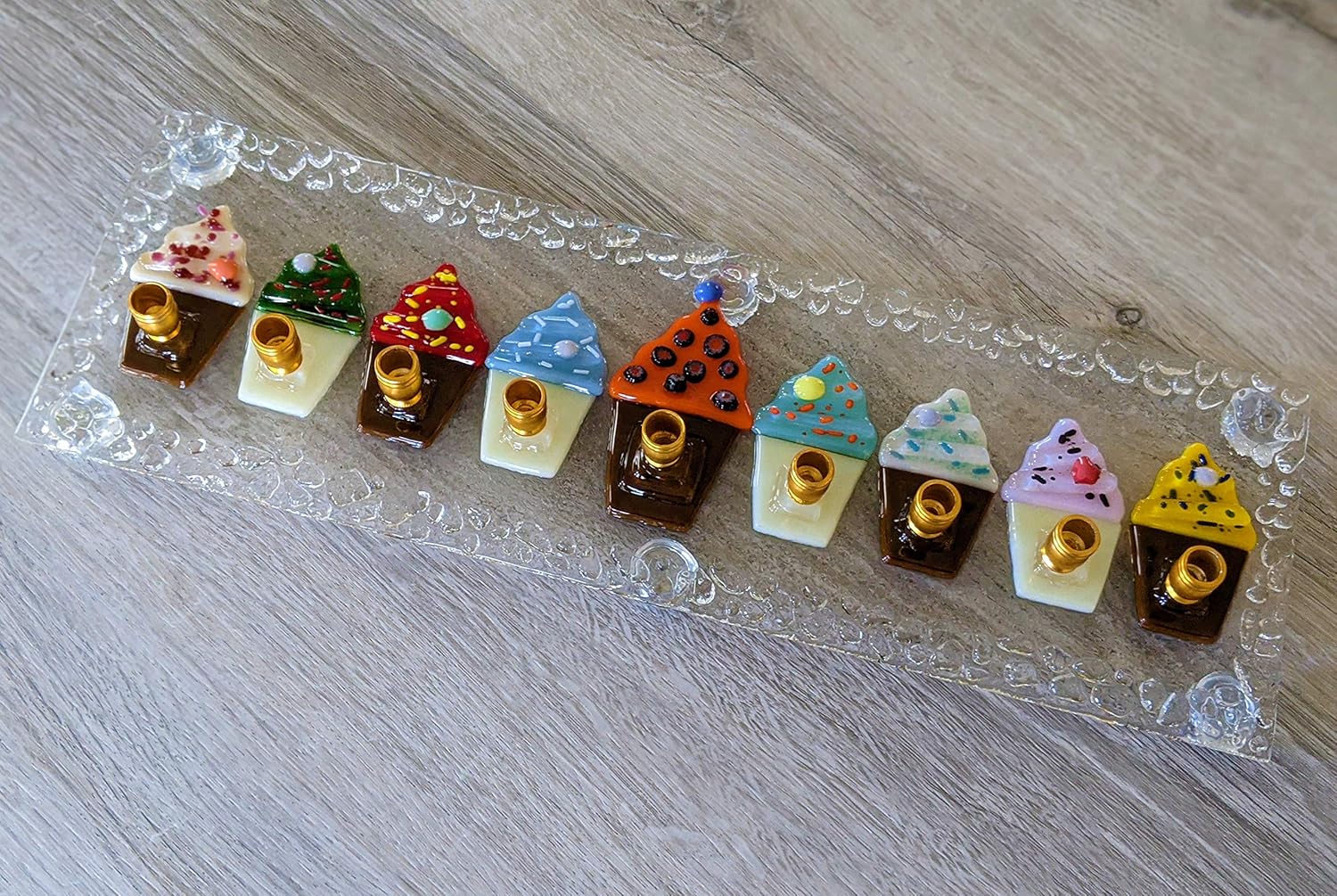 Handmade Cupcakes Menorah by YafitGlass